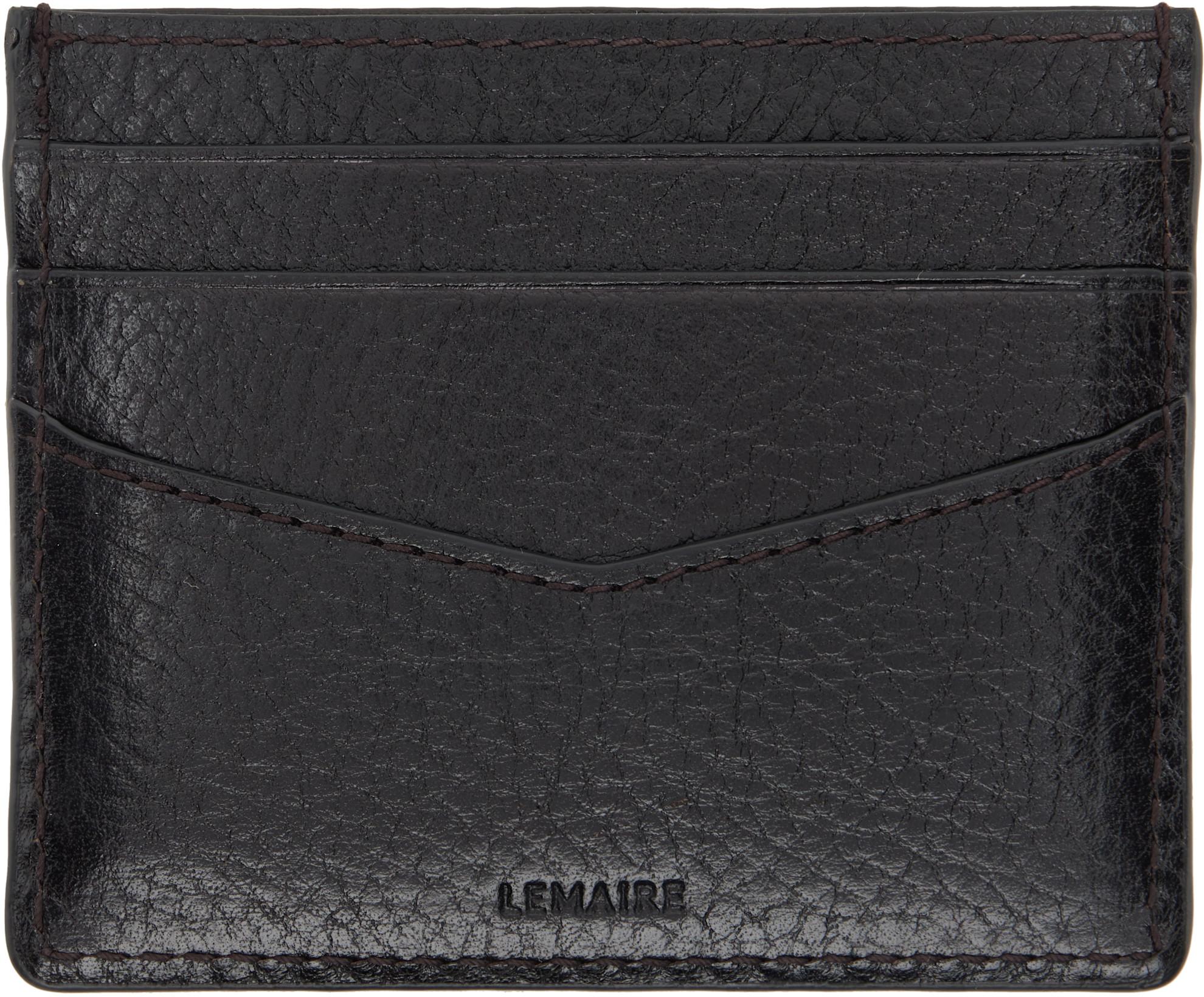 Brown Gear Card Holder by LEMAIRE