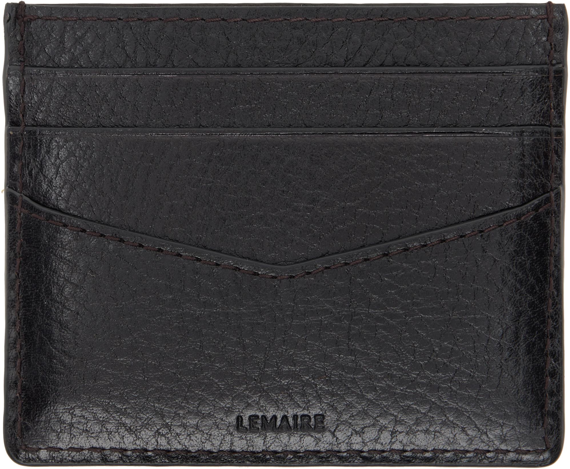 Brown Gear Card Holder by LEMAIRE