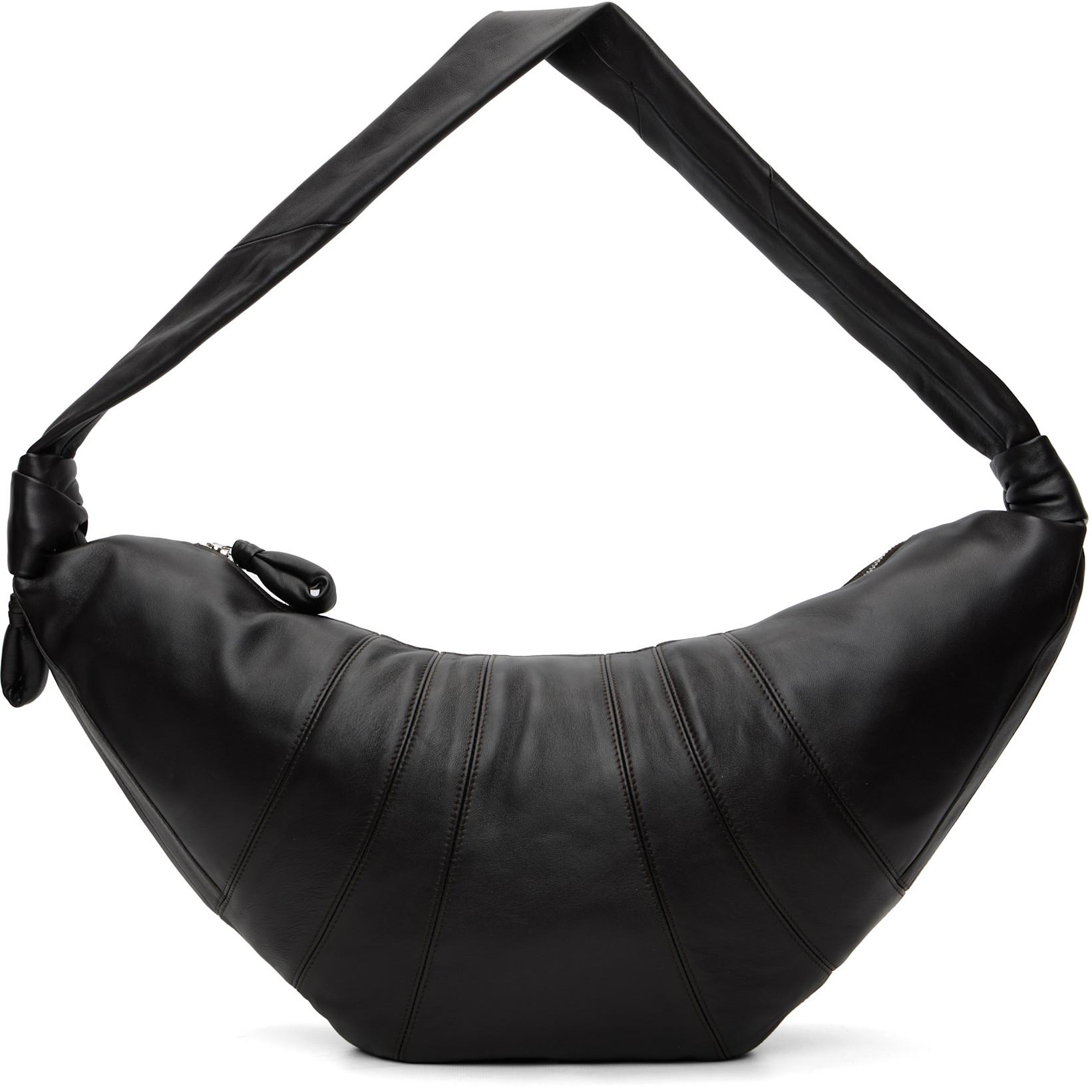 Brown Large Croissant Bag by LEMAIRE