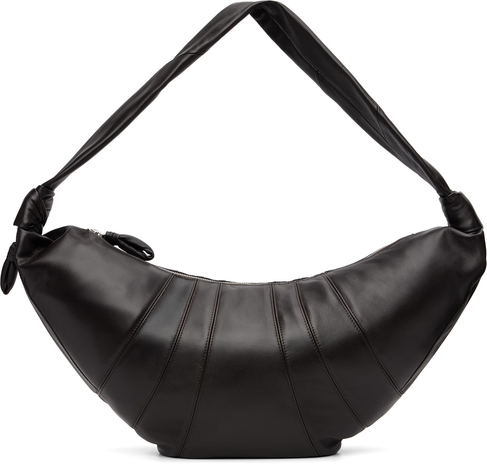 Brown Large Croissant Bag by LEMAIRE