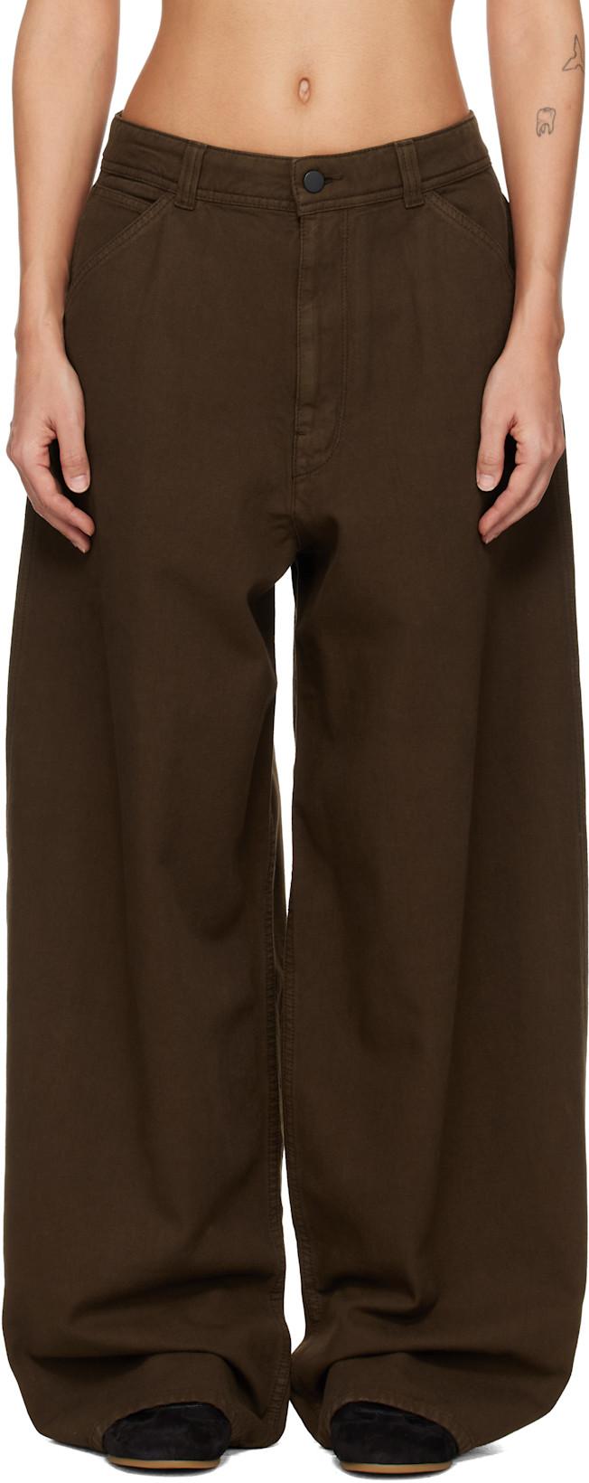 Brown Large Trousers by LEMAIRE