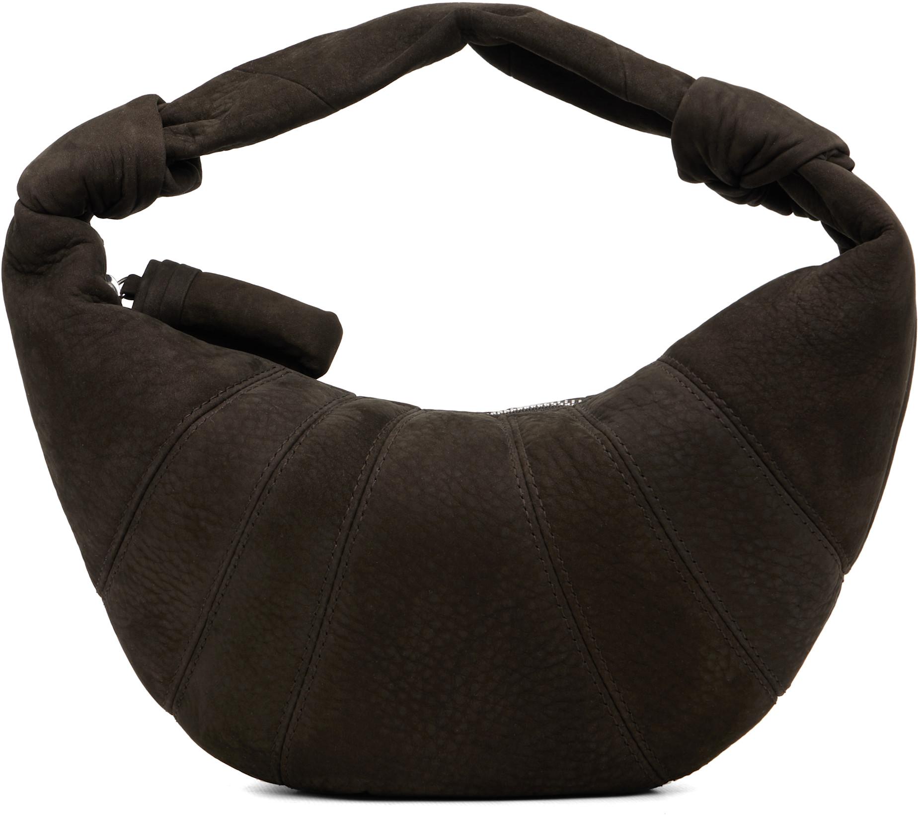 Brown Mini Fortune Croissant Bag by LEMAIRE