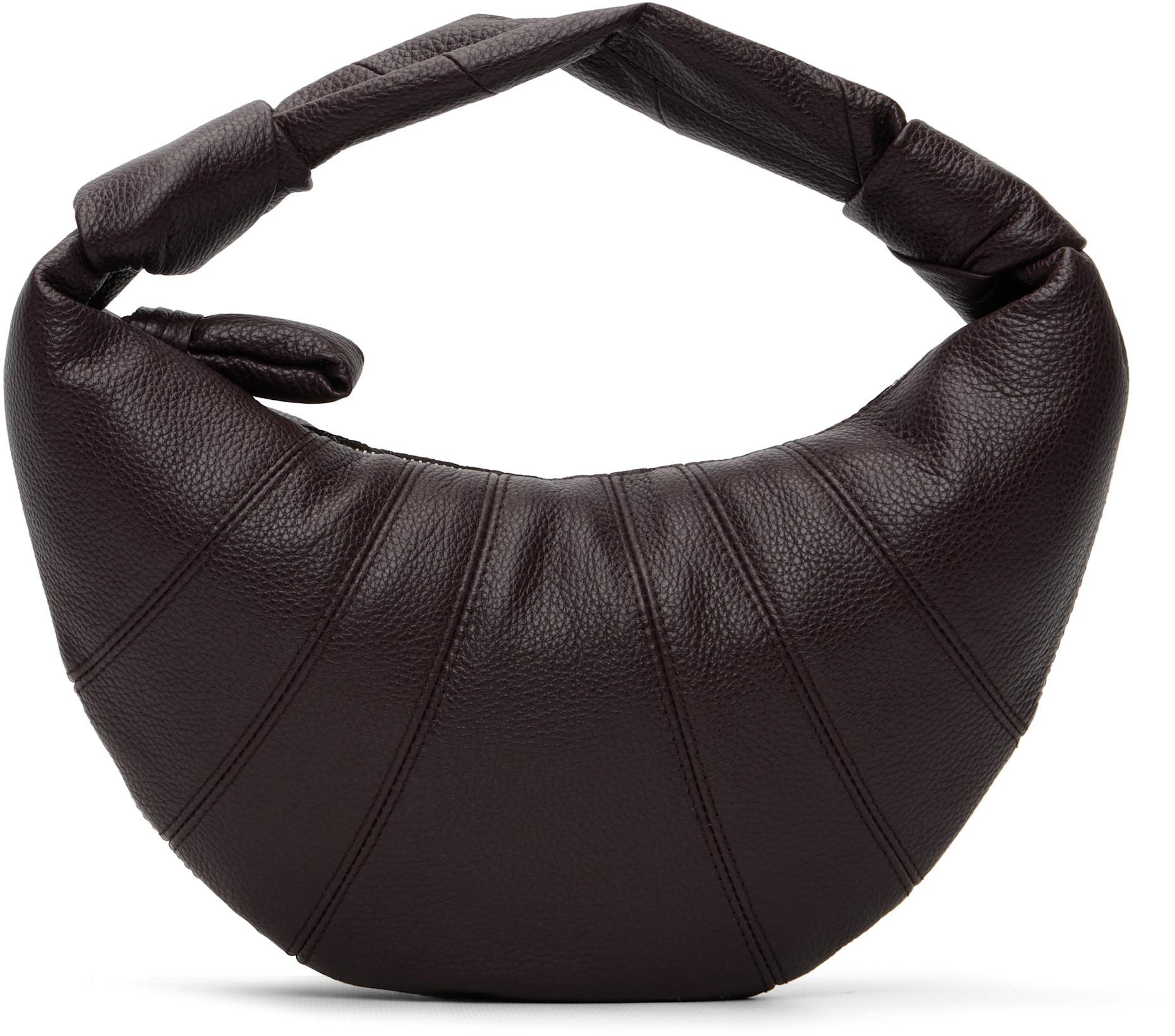 Brown Mini Fortune Croissant Bag by LEMAIRE