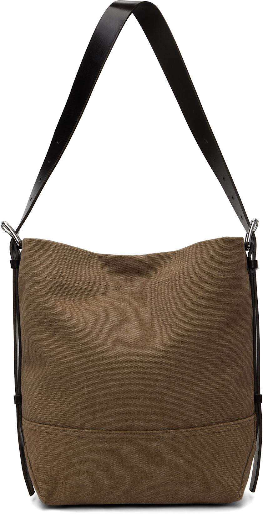 Brown Small Belted Tote by LEMAIRE
