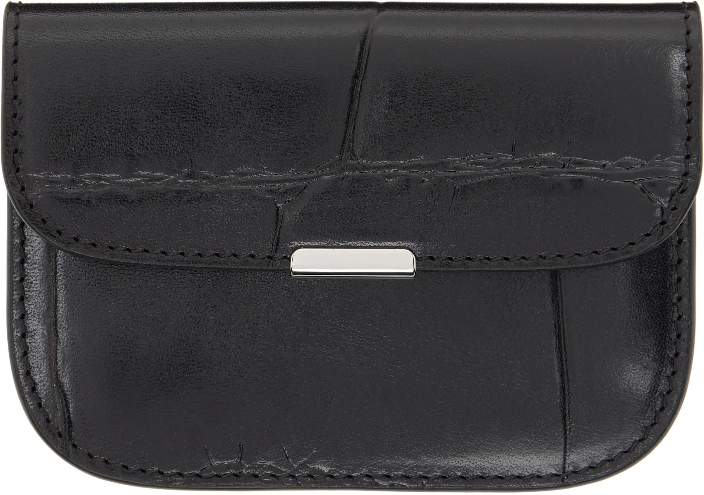 Brown Soft Tab Card Holder by LEMAIRE