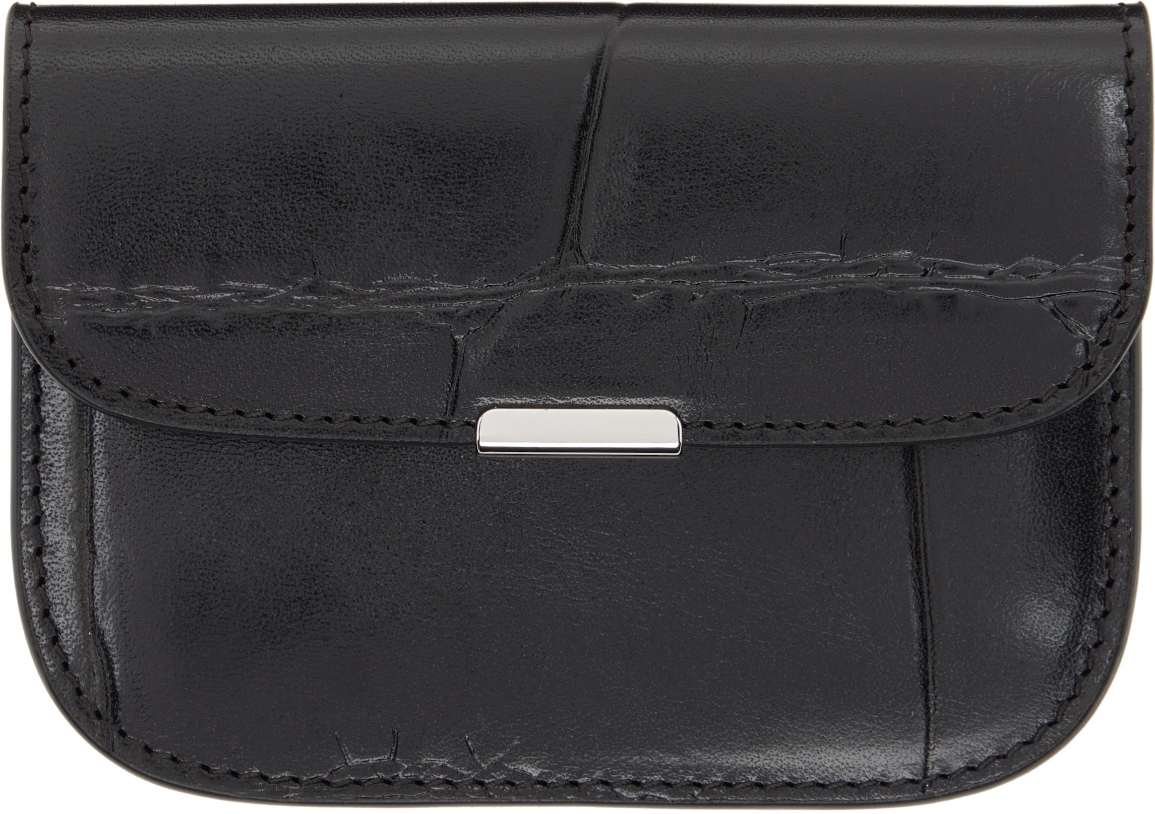 Brown Soft Tab Card Holder by LEMAIRE