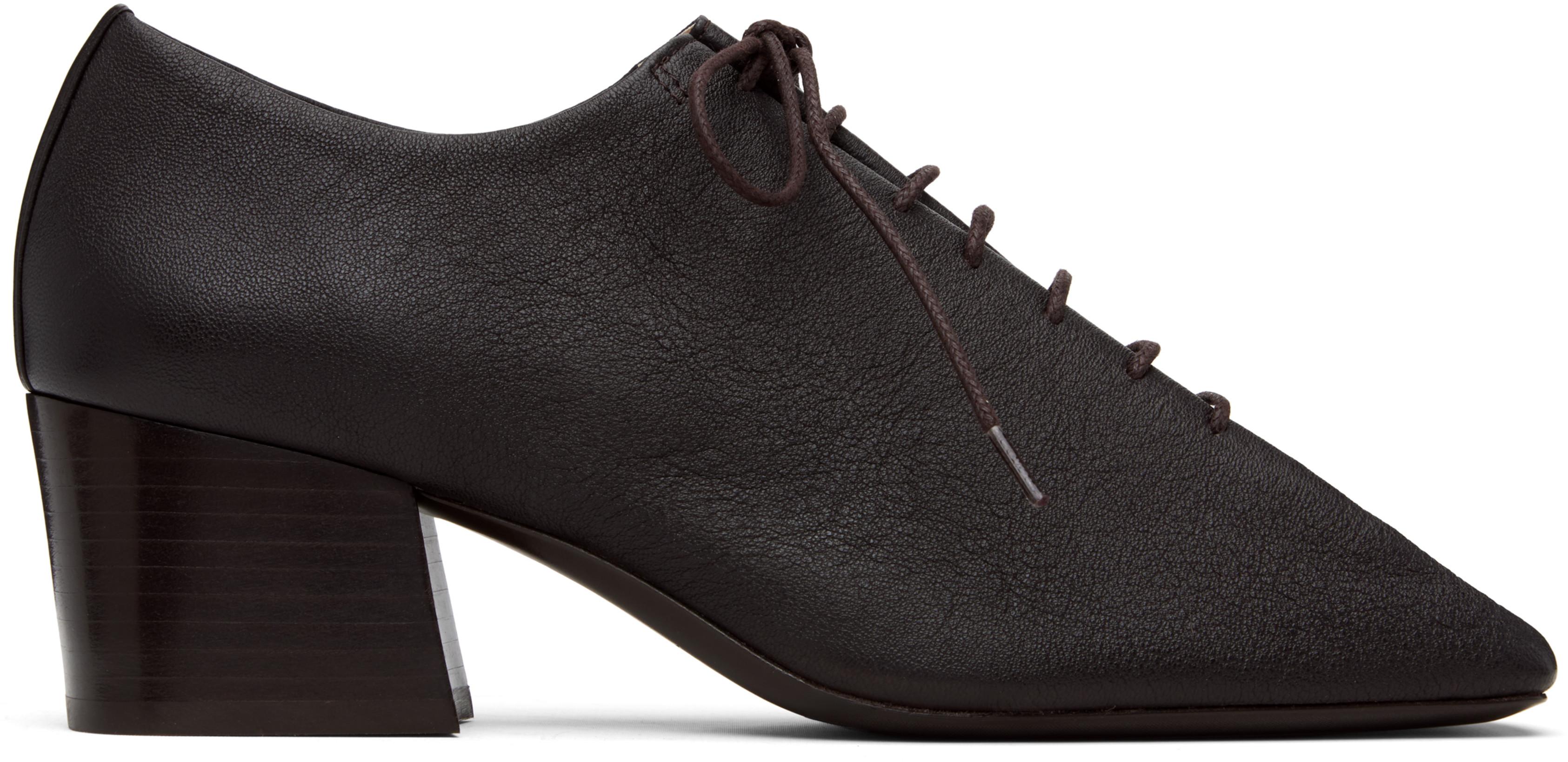 Brown Souris Classic Derby Heels by LEMAIRE