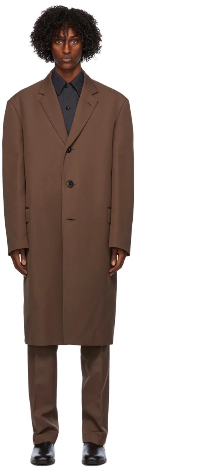 Brown Suit Coat by LEMAIRE
