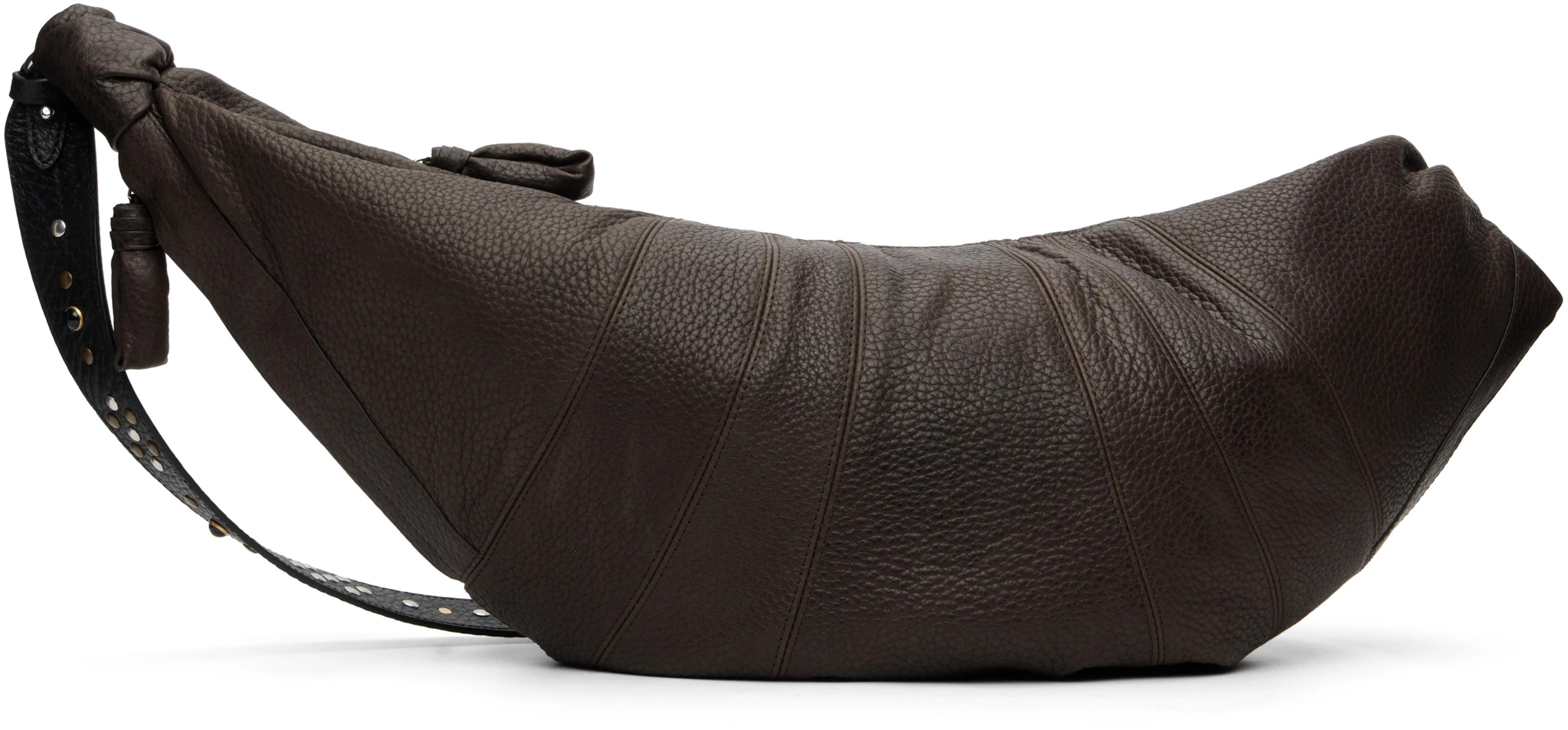 Brown Western Studs Large Croissant Bag by LEMAIRE