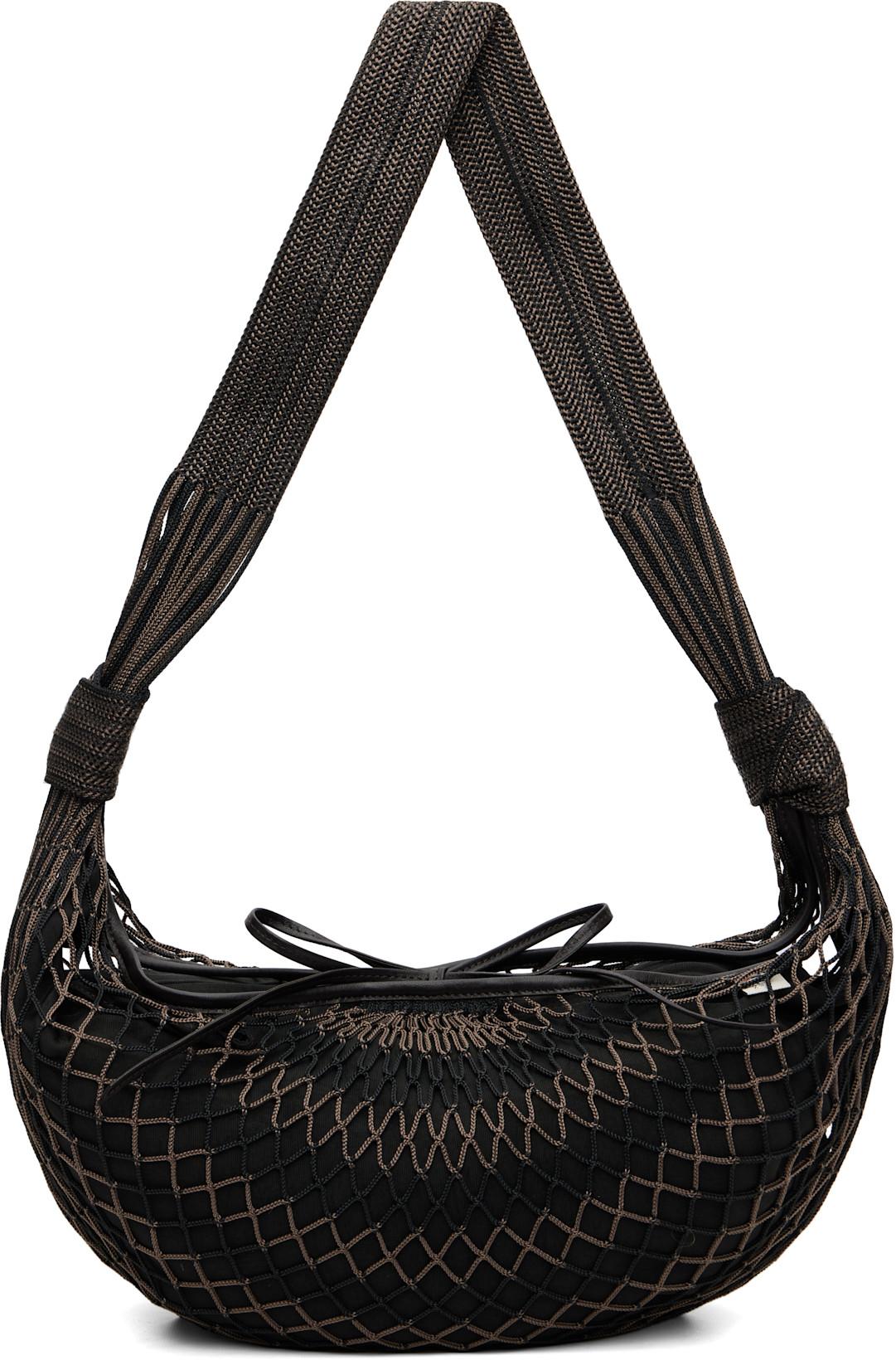 Brown & Black Croissant Filt Bag by LEMAIRE