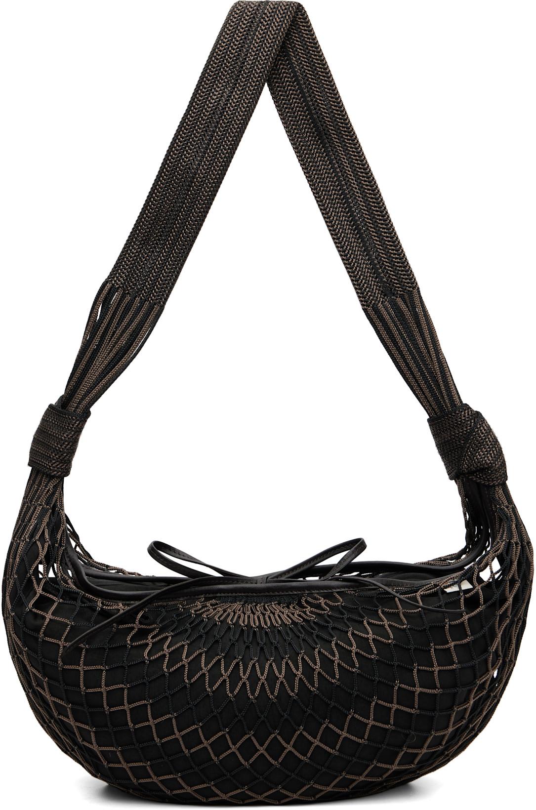 Brown & Black Croissant Filt Bag by LEMAIRE