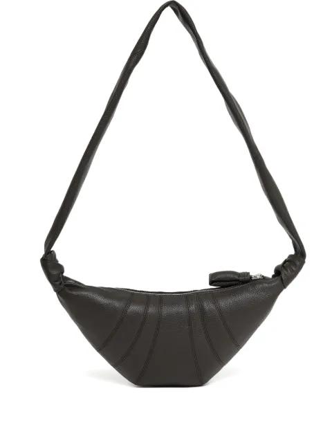 Croissant leather shoulder bag by LEMAIRE