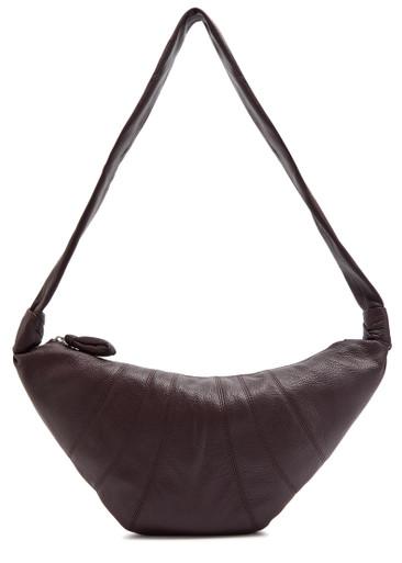 Croissant medium grained leather shoulder bag by LEMAIRE
