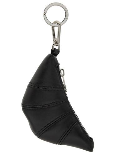 Croissant mini leather bag charm by LEMAIRE