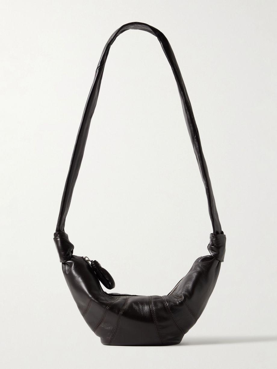 Croissant small paneled leather shoulder bag by LEMAIRE
