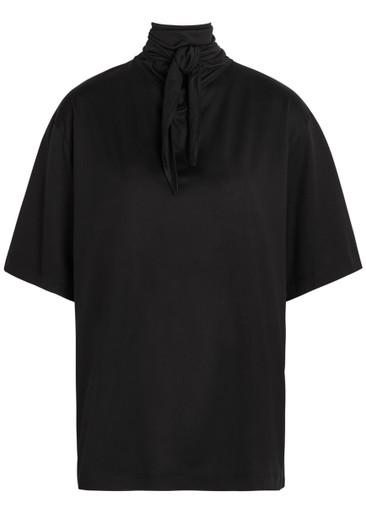 Foulard-neck cotton T-shirt by LEMAIRE