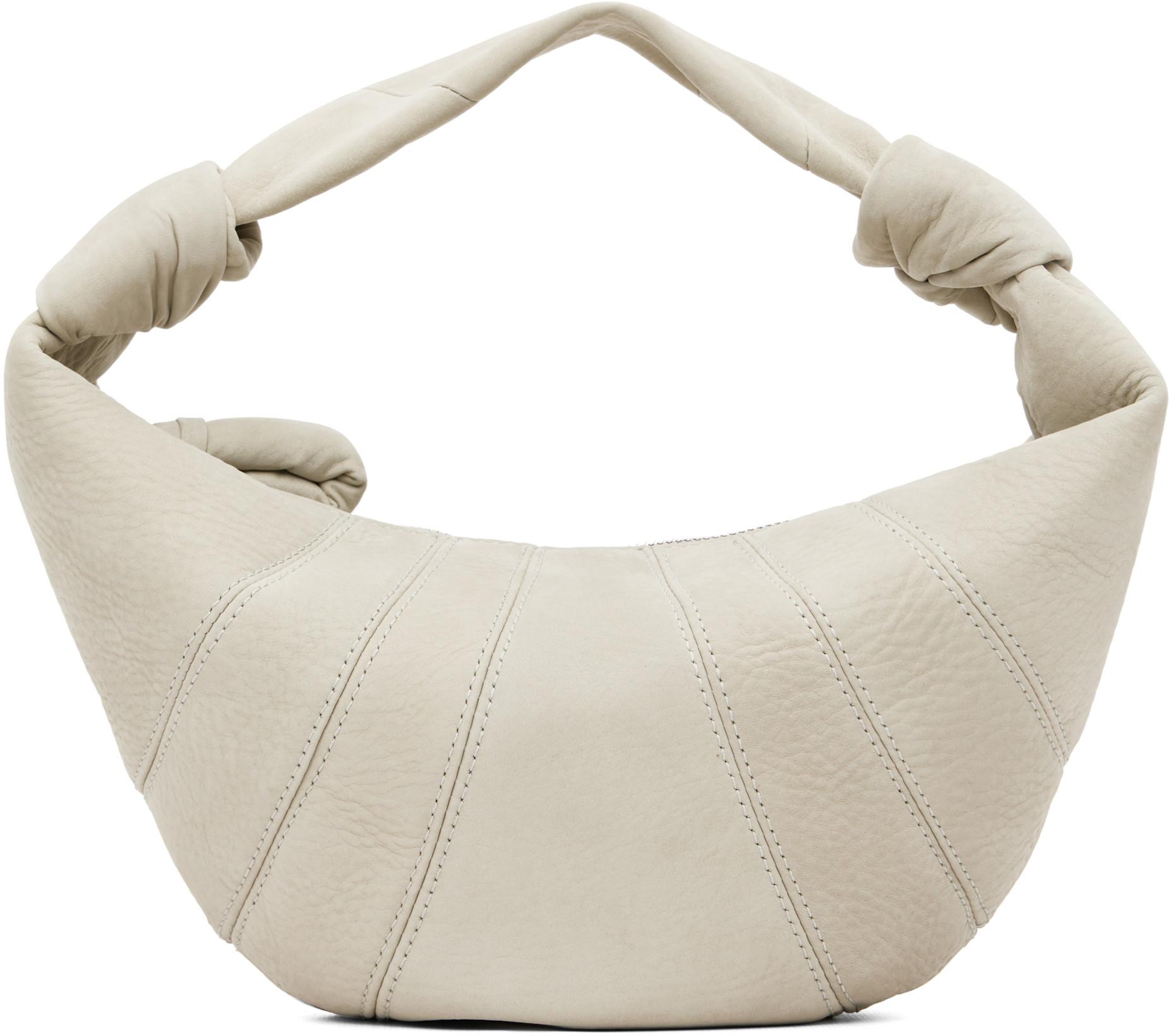 Gray Mini Fortune Croissant Bag by LEMAIRE