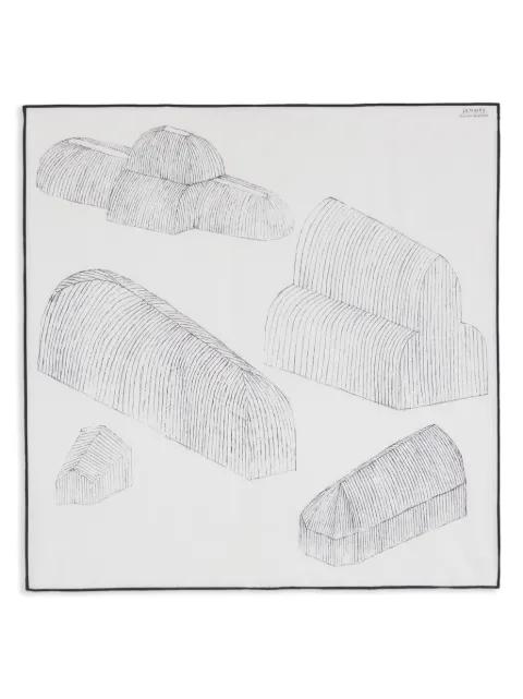 Green Houses bandana by LEMAIRE