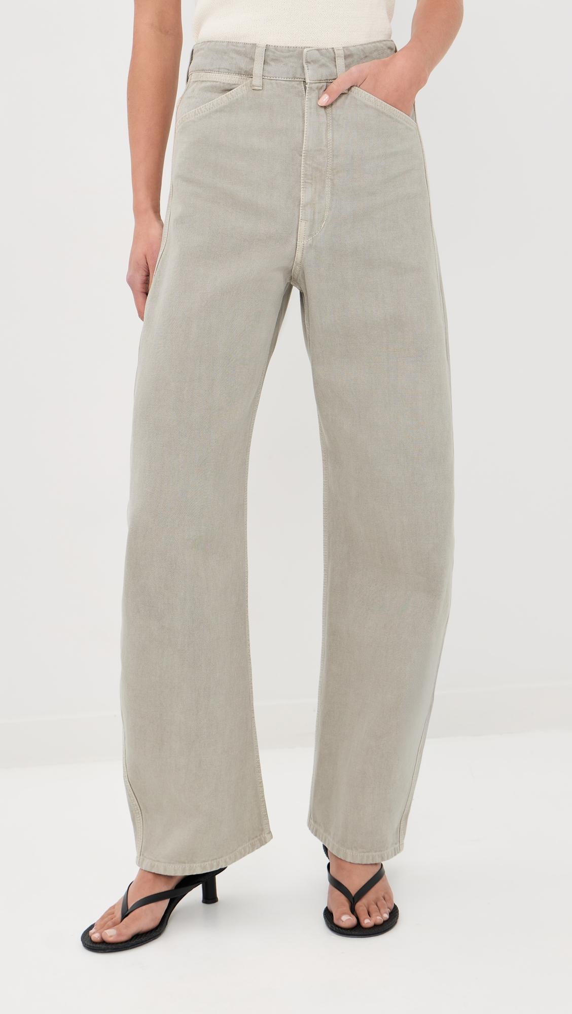 High Waisted Curved Pants by LEMAIRE
