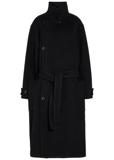High-neck wool coat by LEMAIRE