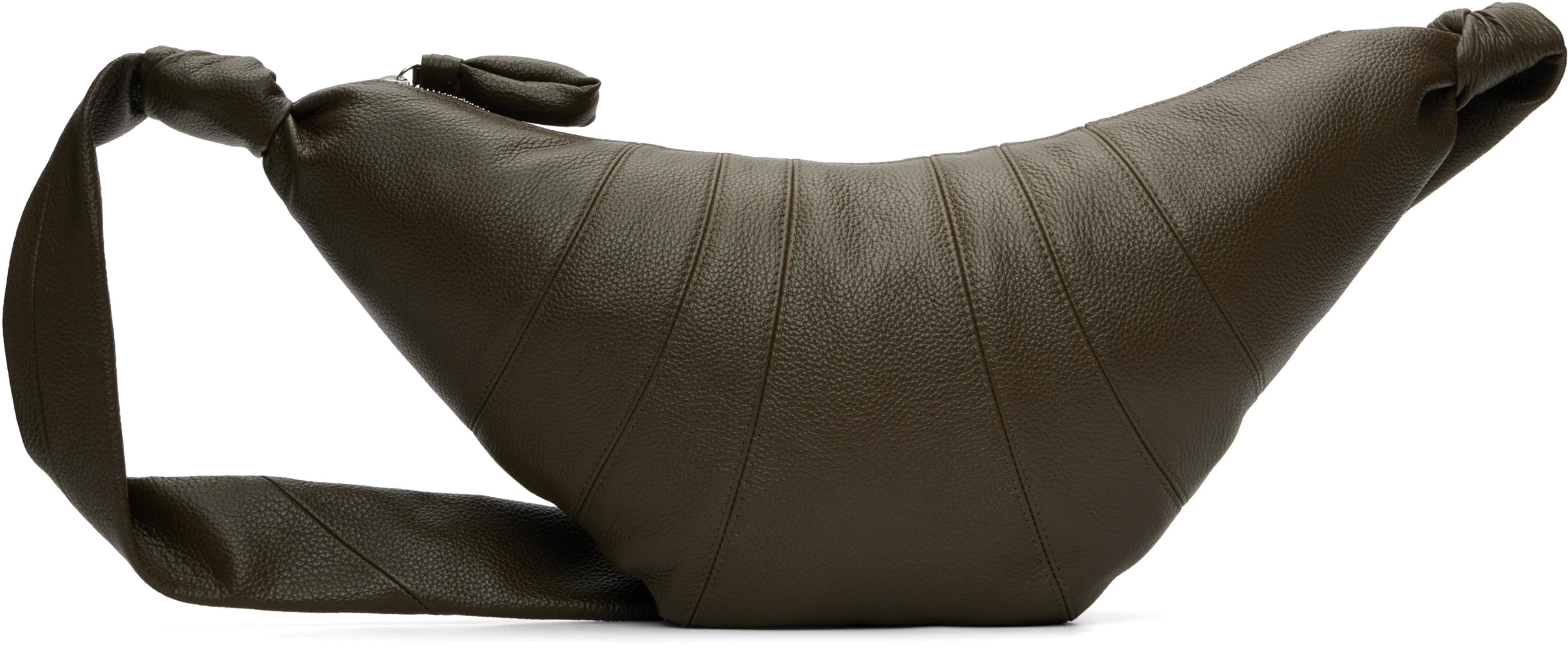 Khaki Medium Croissant Bag by LEMAIRE