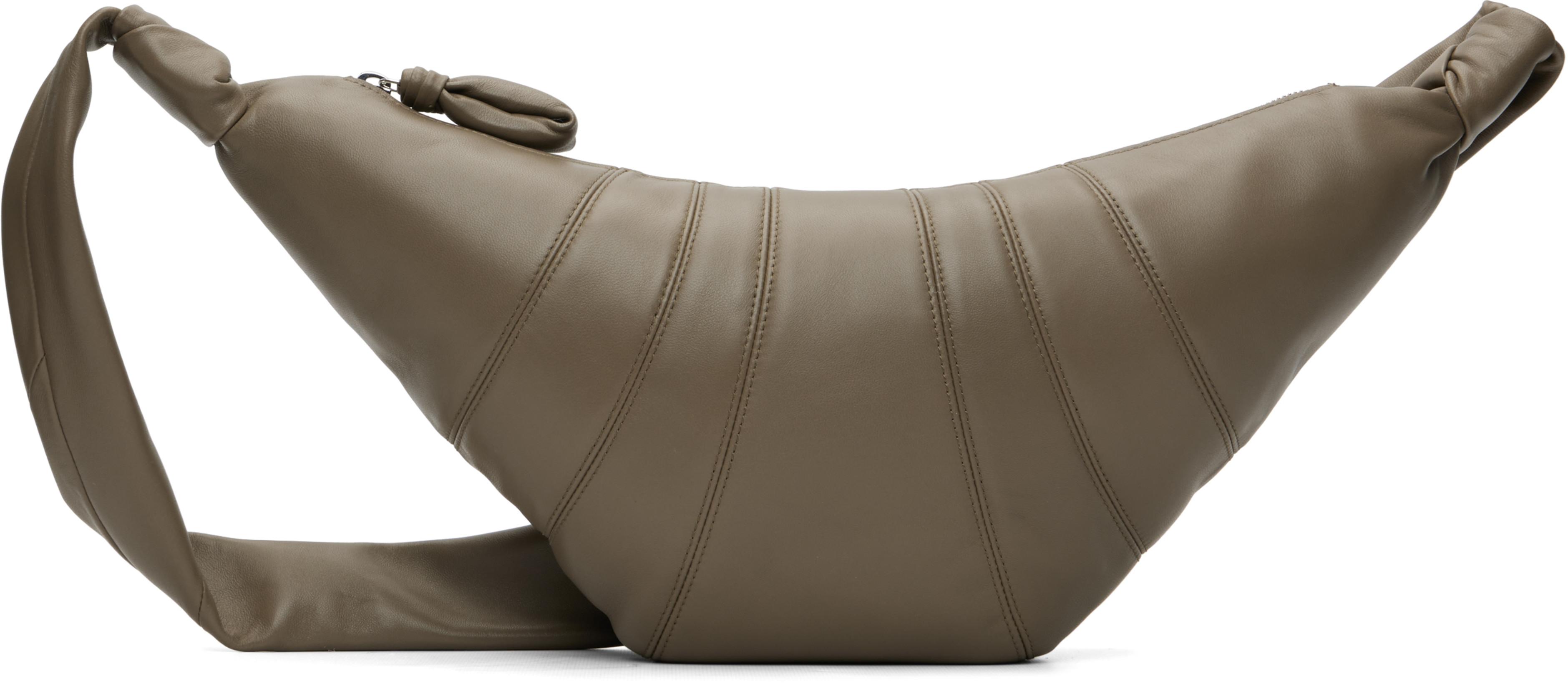 Khaki Medium Croissant Bag by LEMAIRE