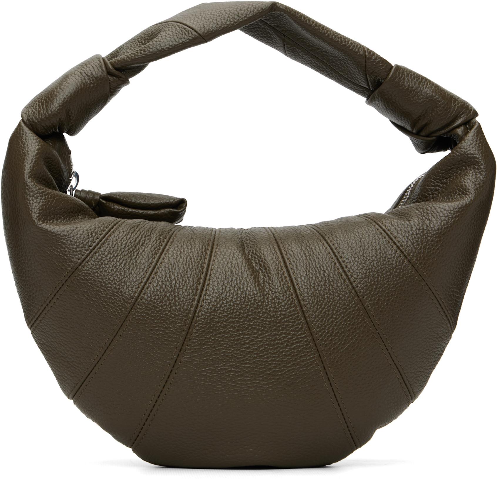 Khaki Mini Fortune Croissant Bag by LEMAIRE