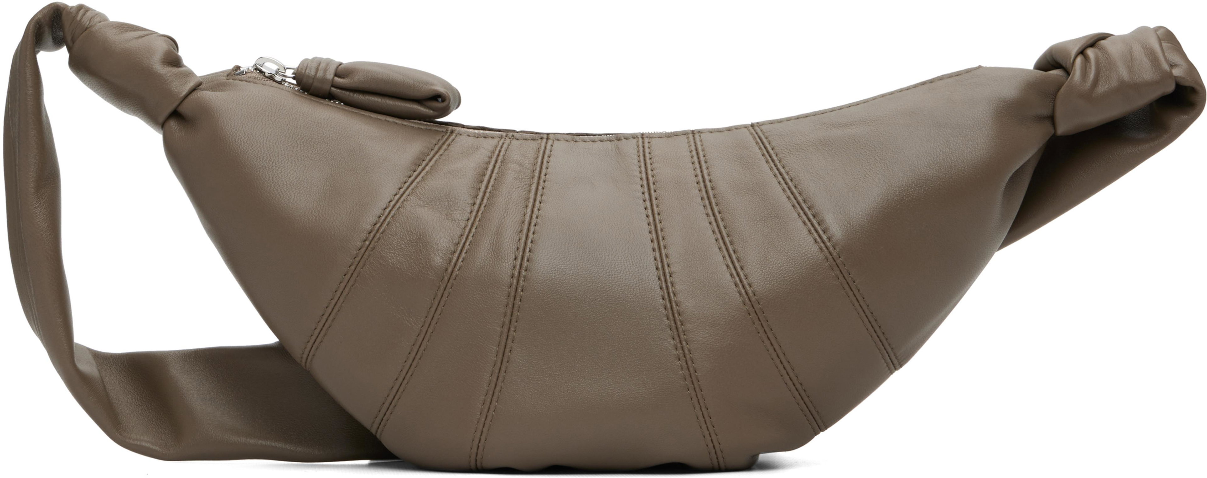 Khaki Small Croissant Bag by LEMAIRE