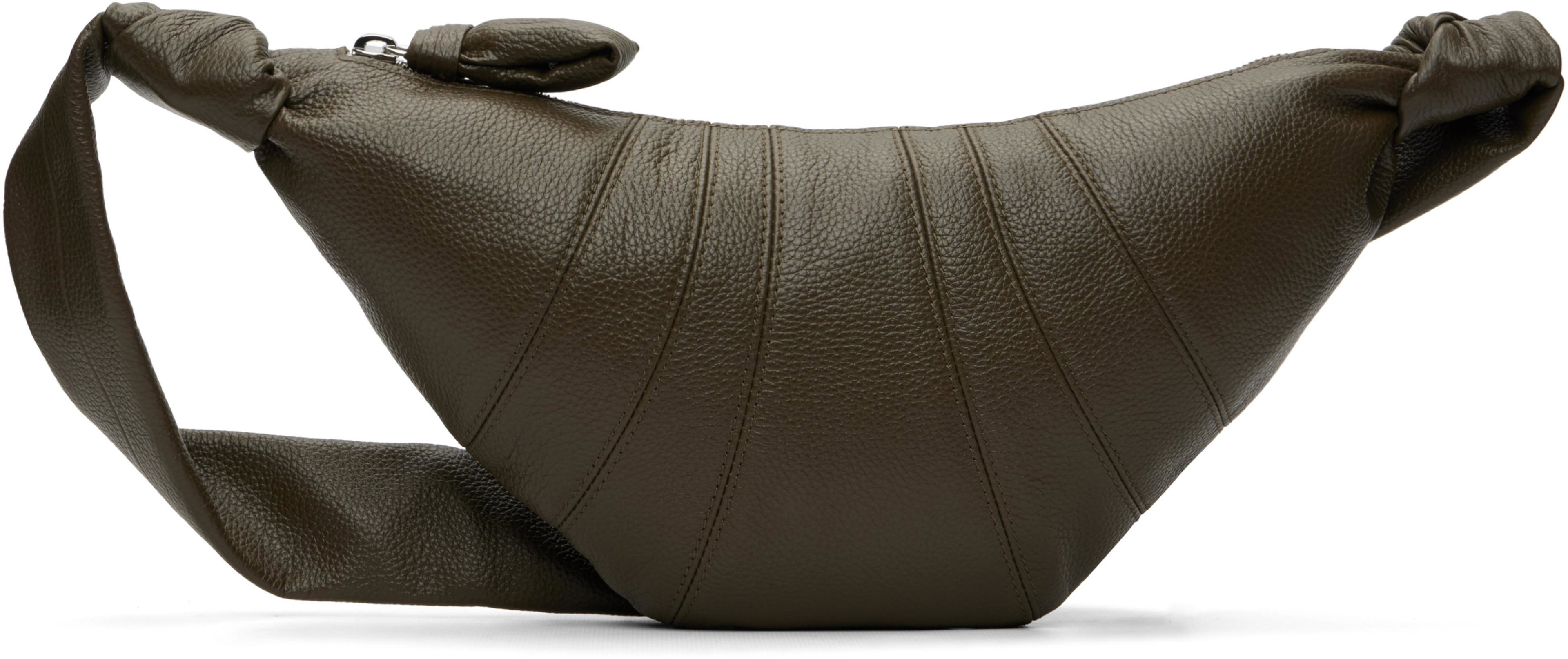 Khaki Small Croissant Bag by LEMAIRE