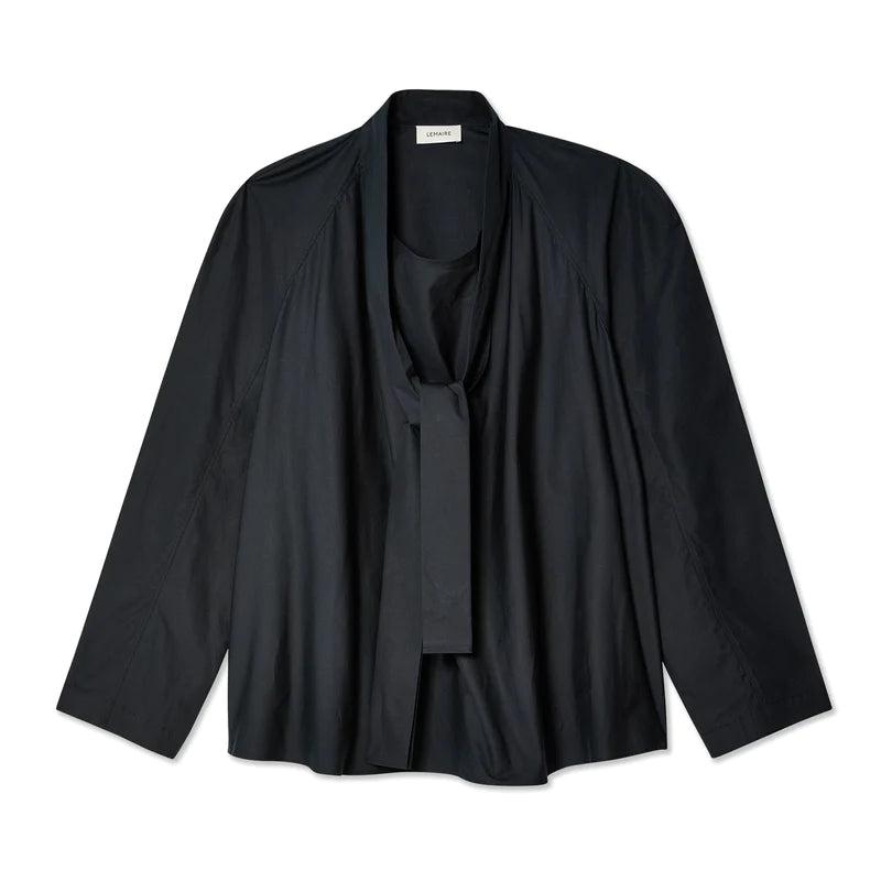 LEMAIRE - Women's Ascot Blouse - (Charcoal) by LEMAIRE