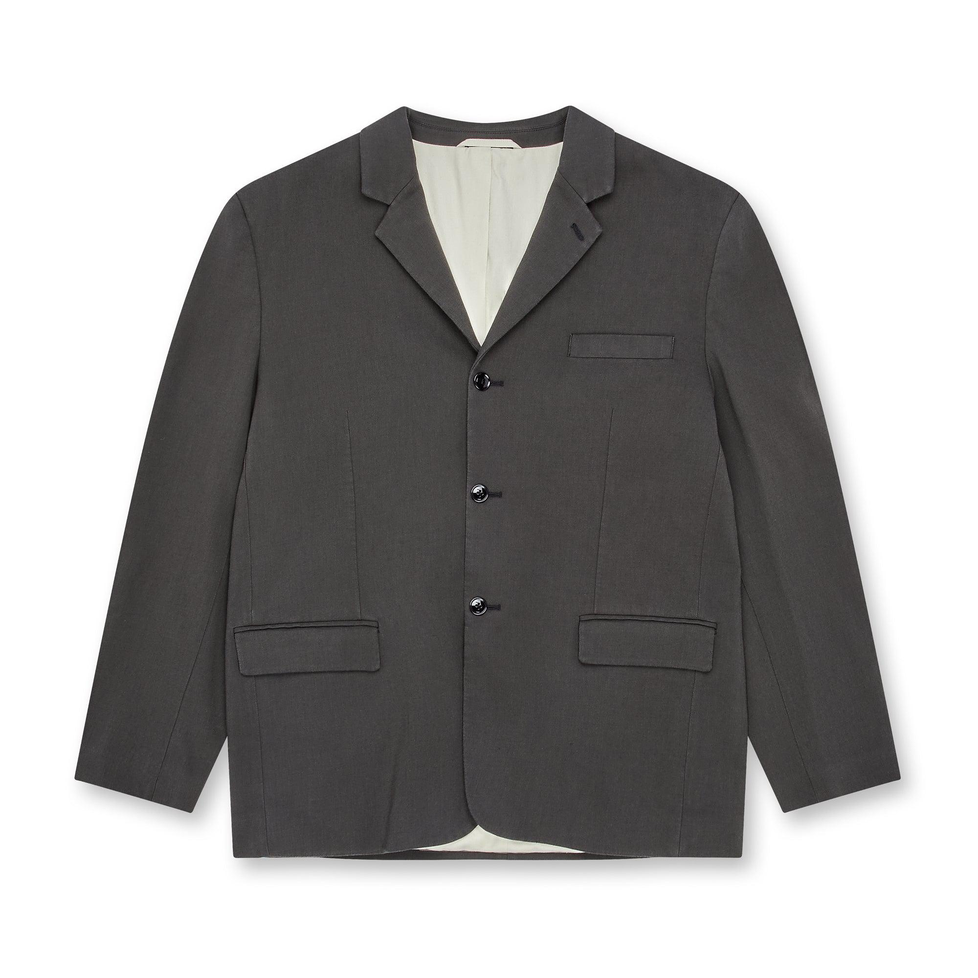 Lemaire - Men’s 3 Button Jacket - (Ash Black) by LEMAIRE