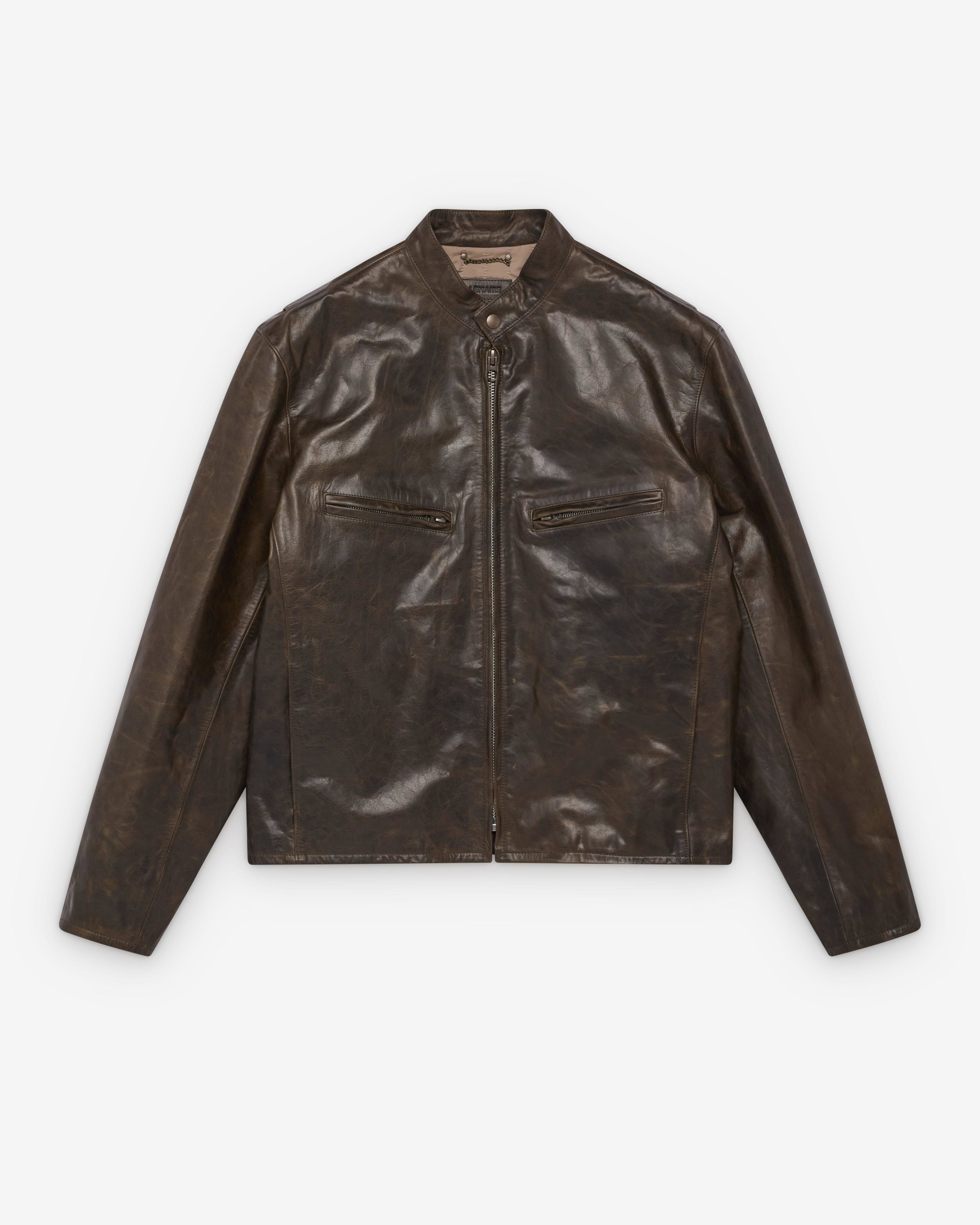 Lemaire  - Men's Boxy Biker Jacket - (Bronze) by LEMAIRE