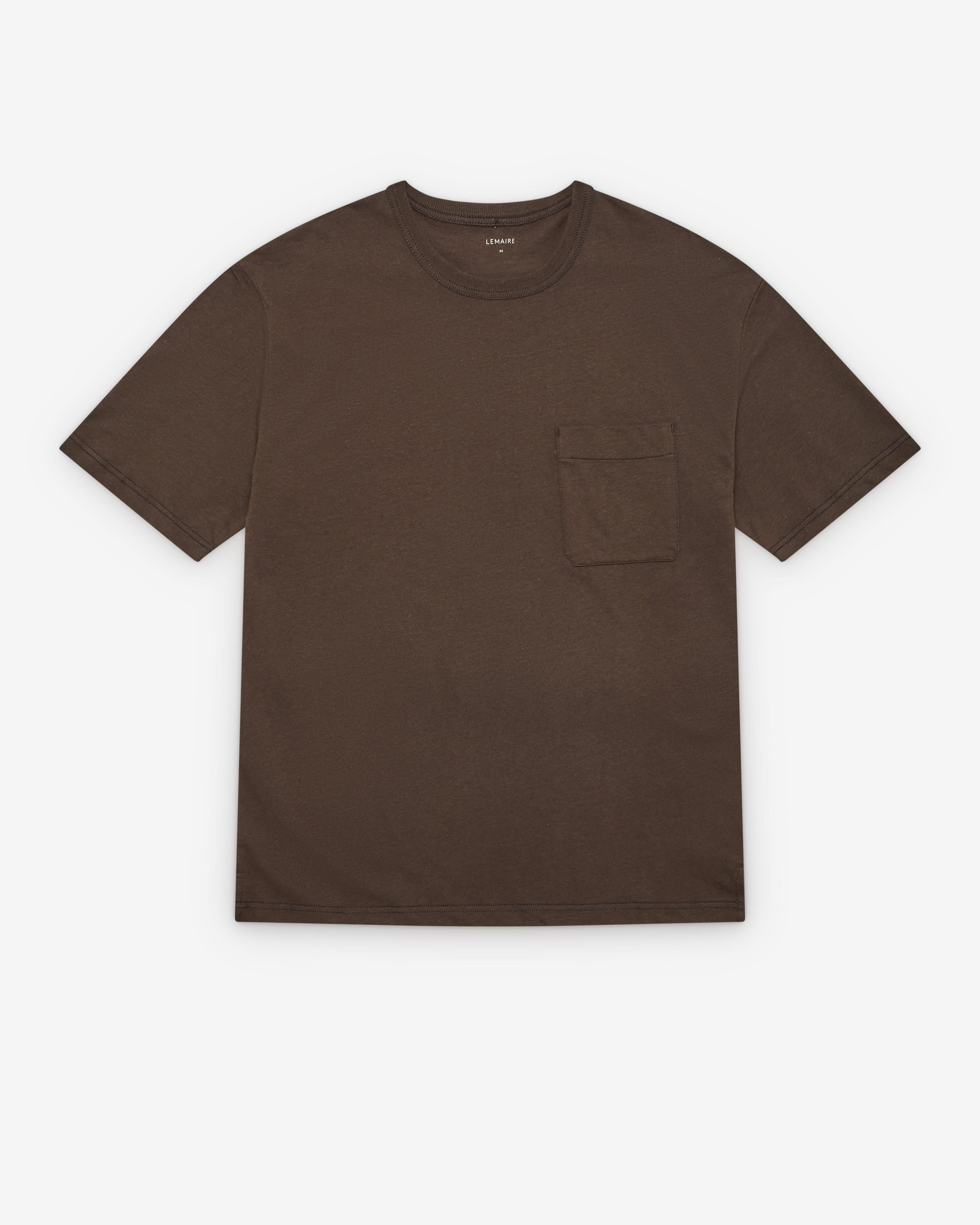Lemaire  - Men's Boxy SS T-Shirt - (Ristretto) by LEMAIRE