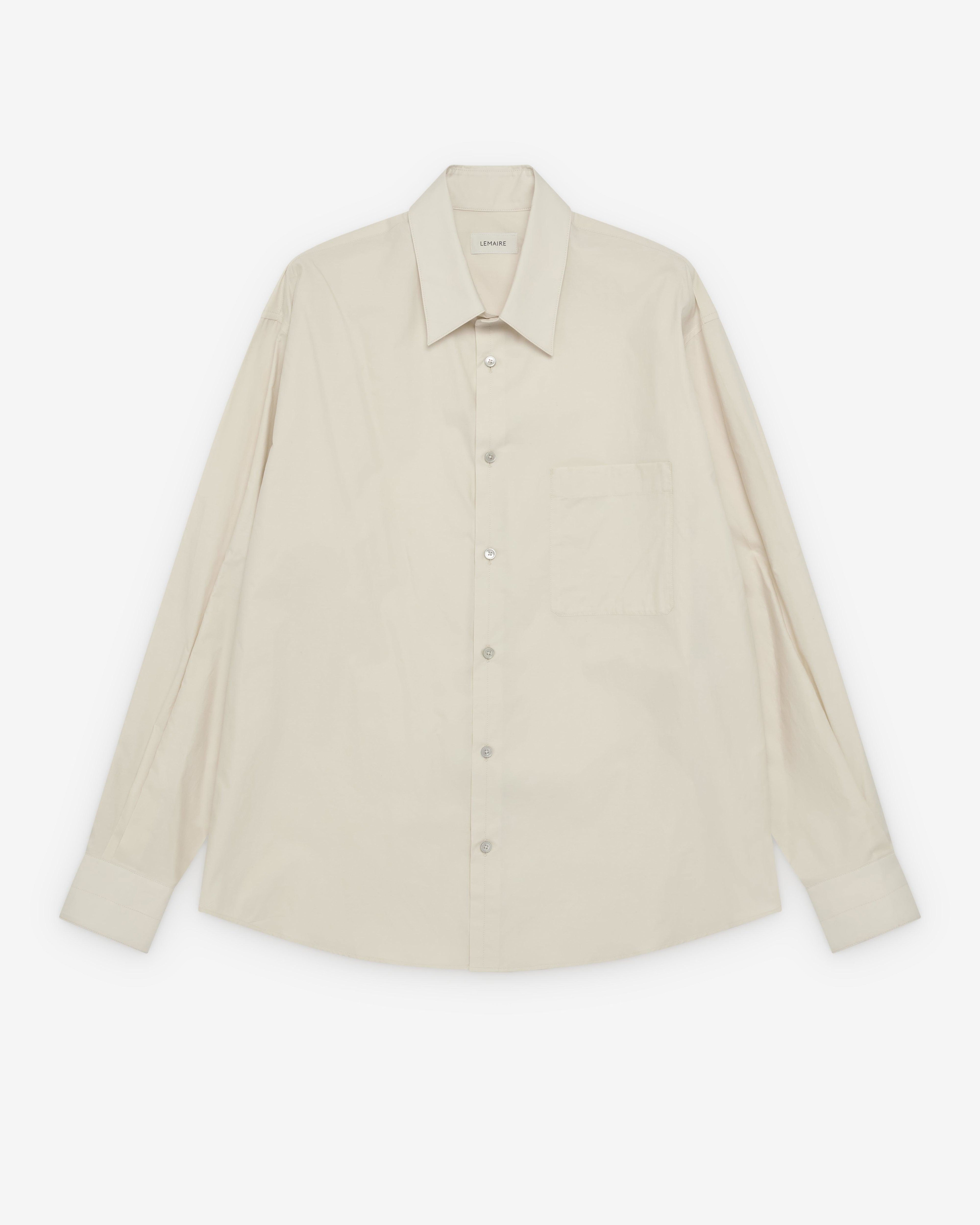 Lemaire  - Men's Regular Shirt - (Light Cream) by LEMAIRE