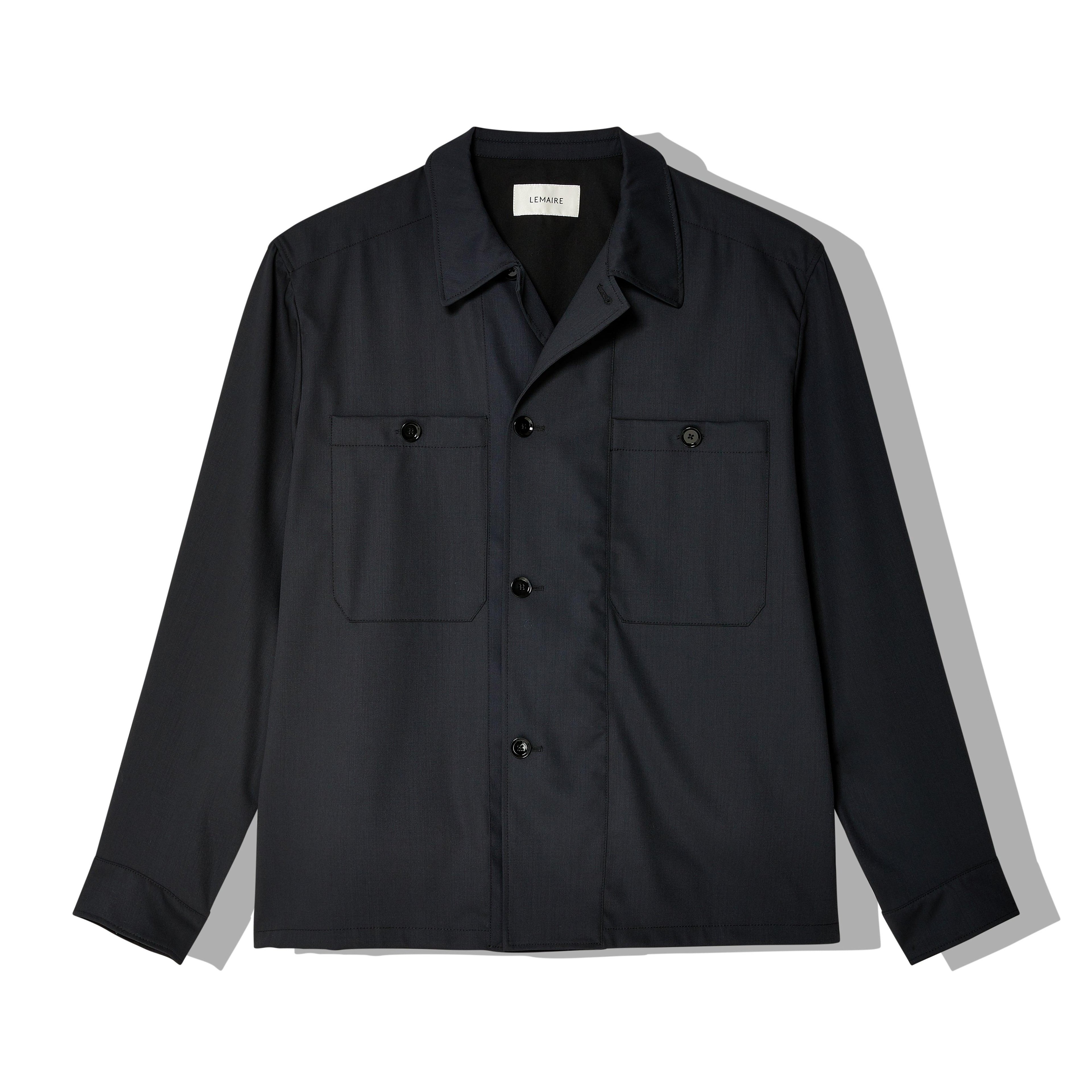 Lemaire - Men's Soft Military Overshirt - (Jet Black) by LEMAIRE