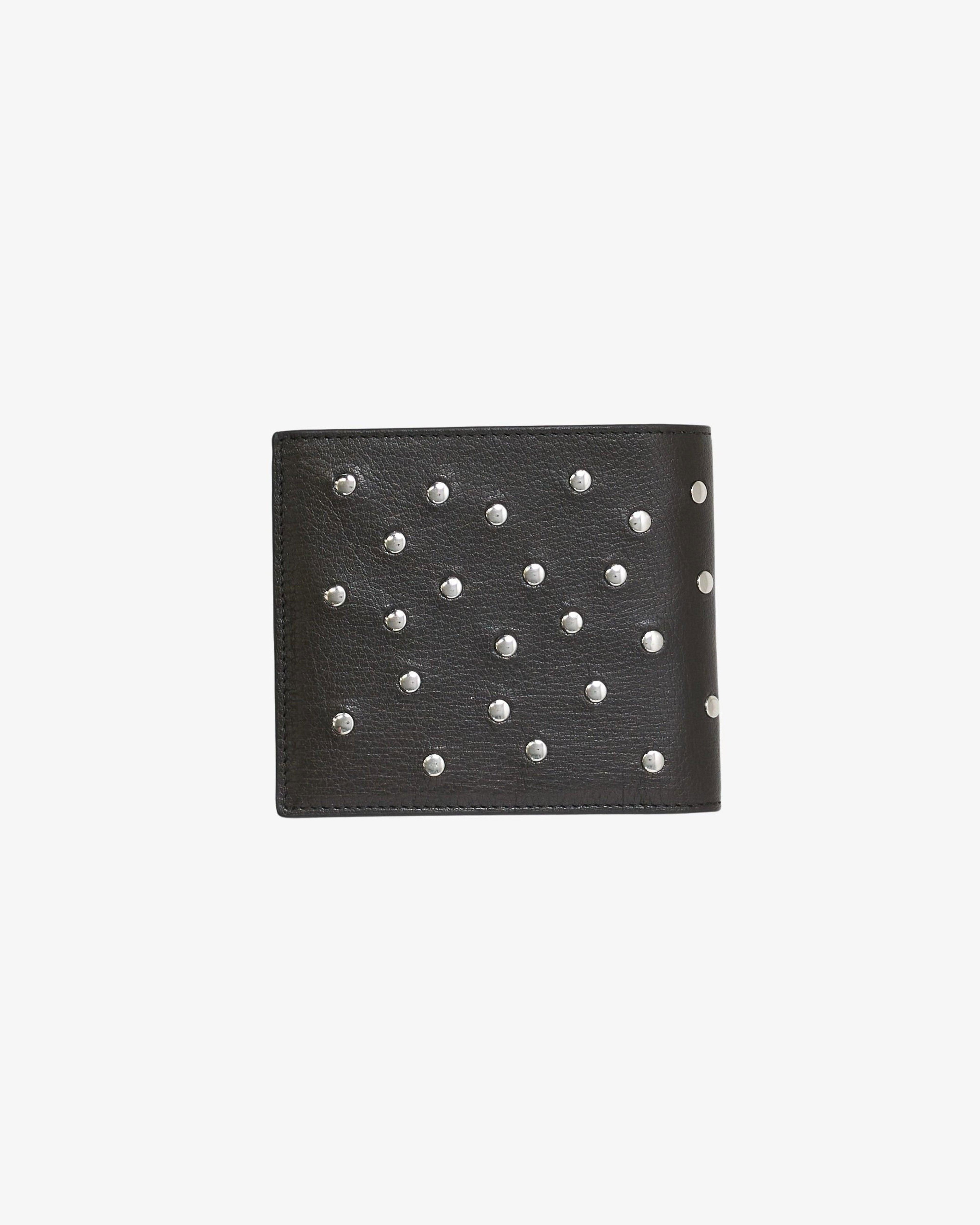 Lemaire - Men's Soft Tab Studs Dots Bifold - (Dark Brown) by LEMAIRE