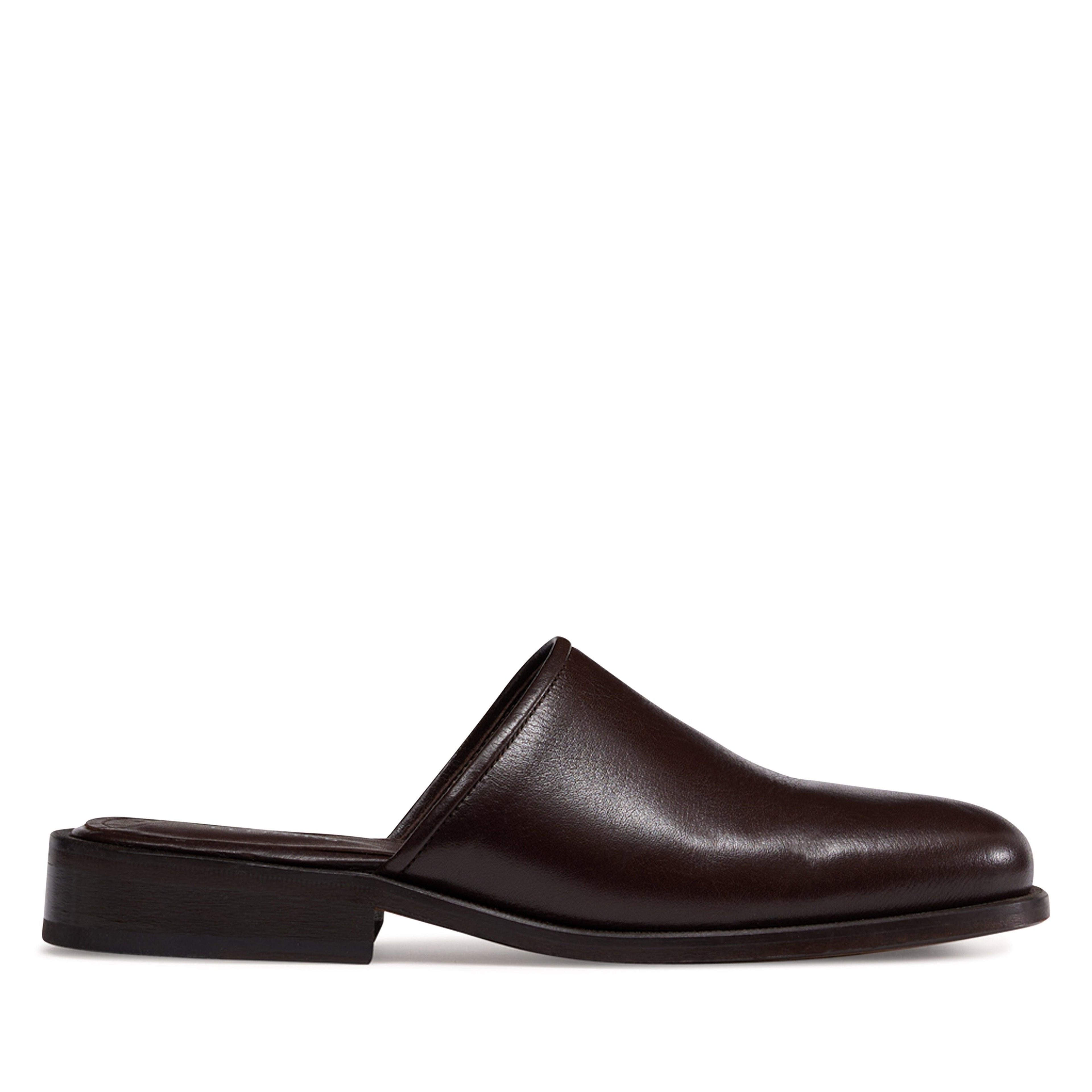 Lemaire - Men's Square Mule - (Dark Brown) by LEMAIRE