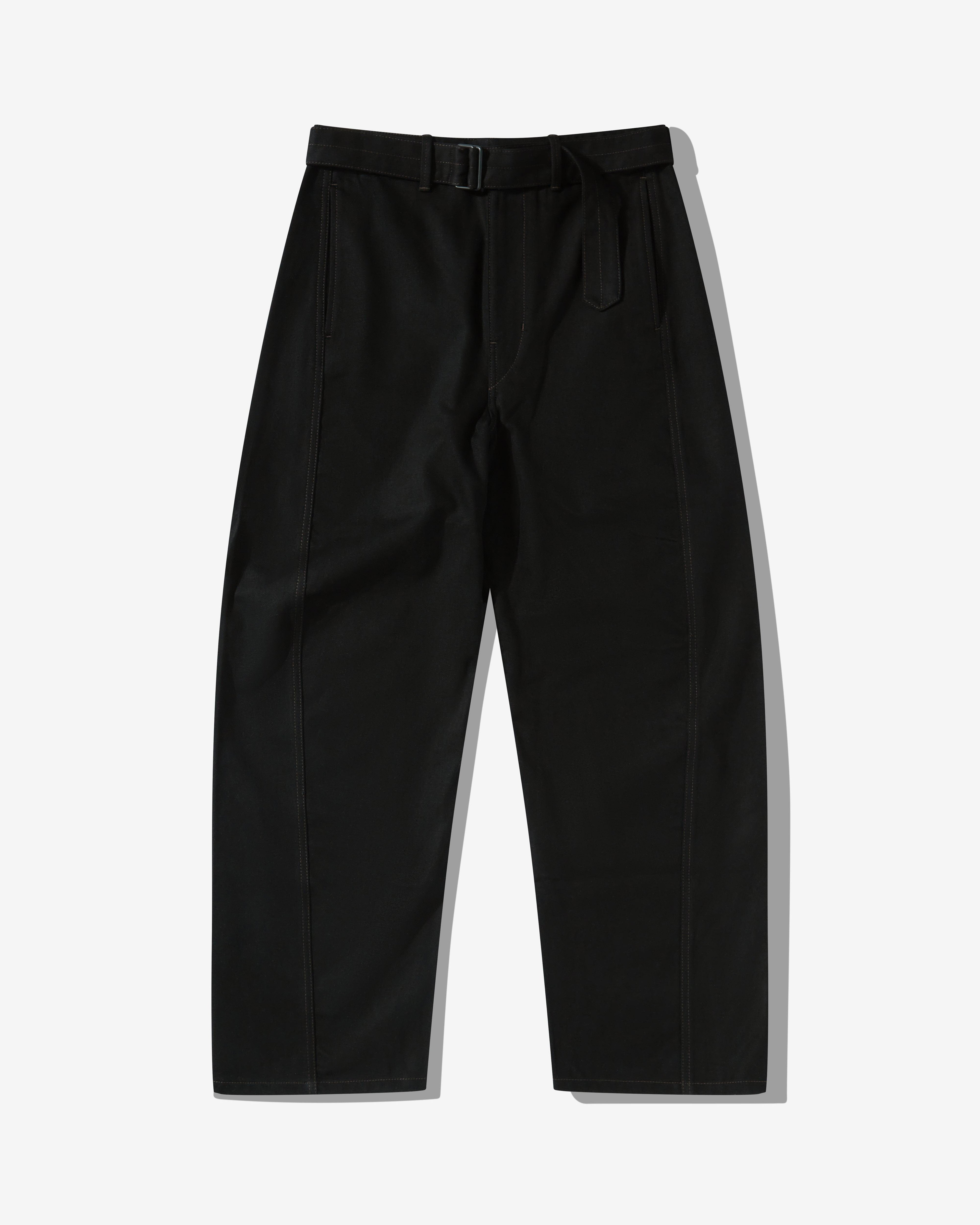 Lemaire - Men’s Twisted Belted Pants - (Black) by LEMAIRE