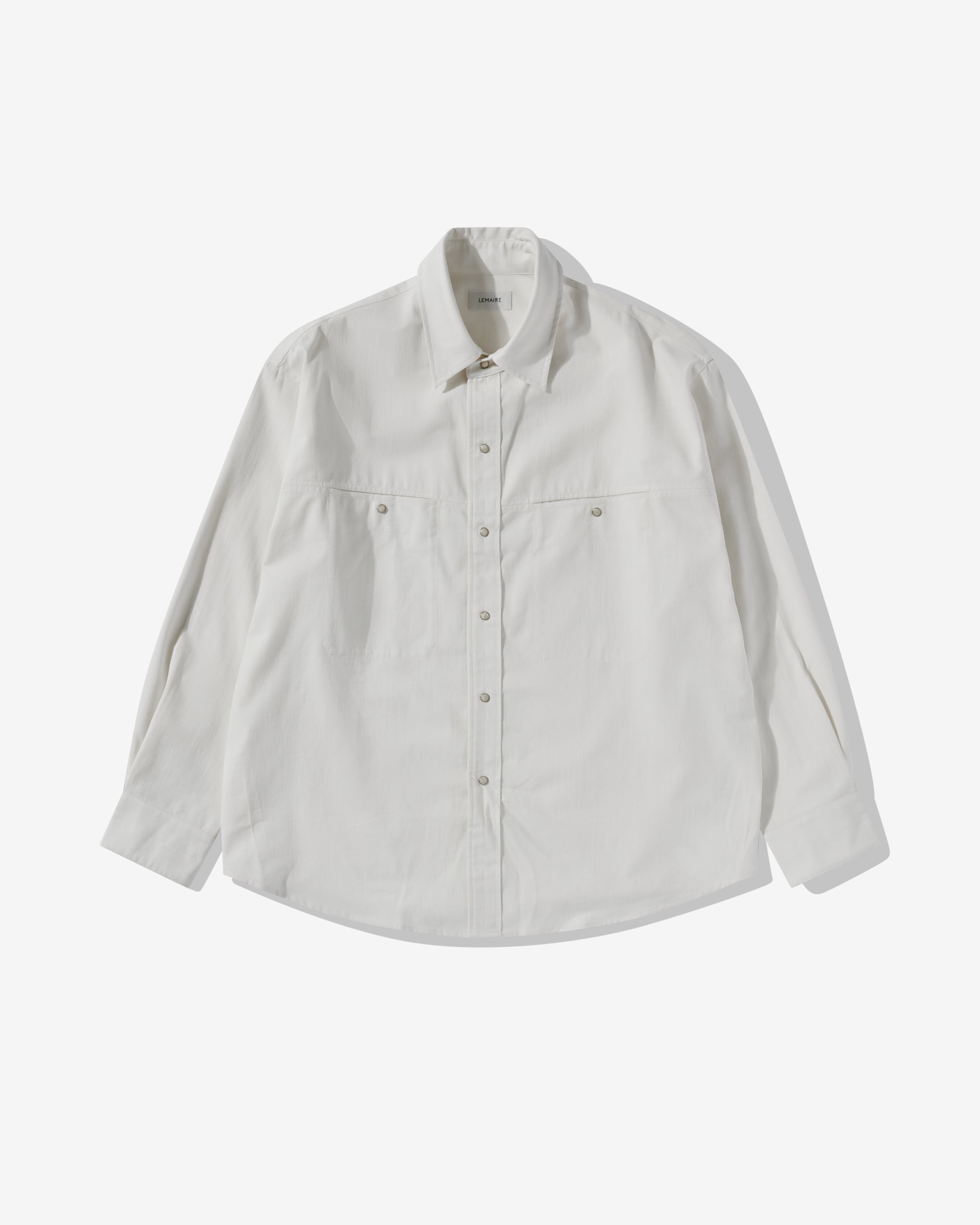 Lemaire - Men’s Welt Pocket Shirt - (Chalk) by LEMAIRE