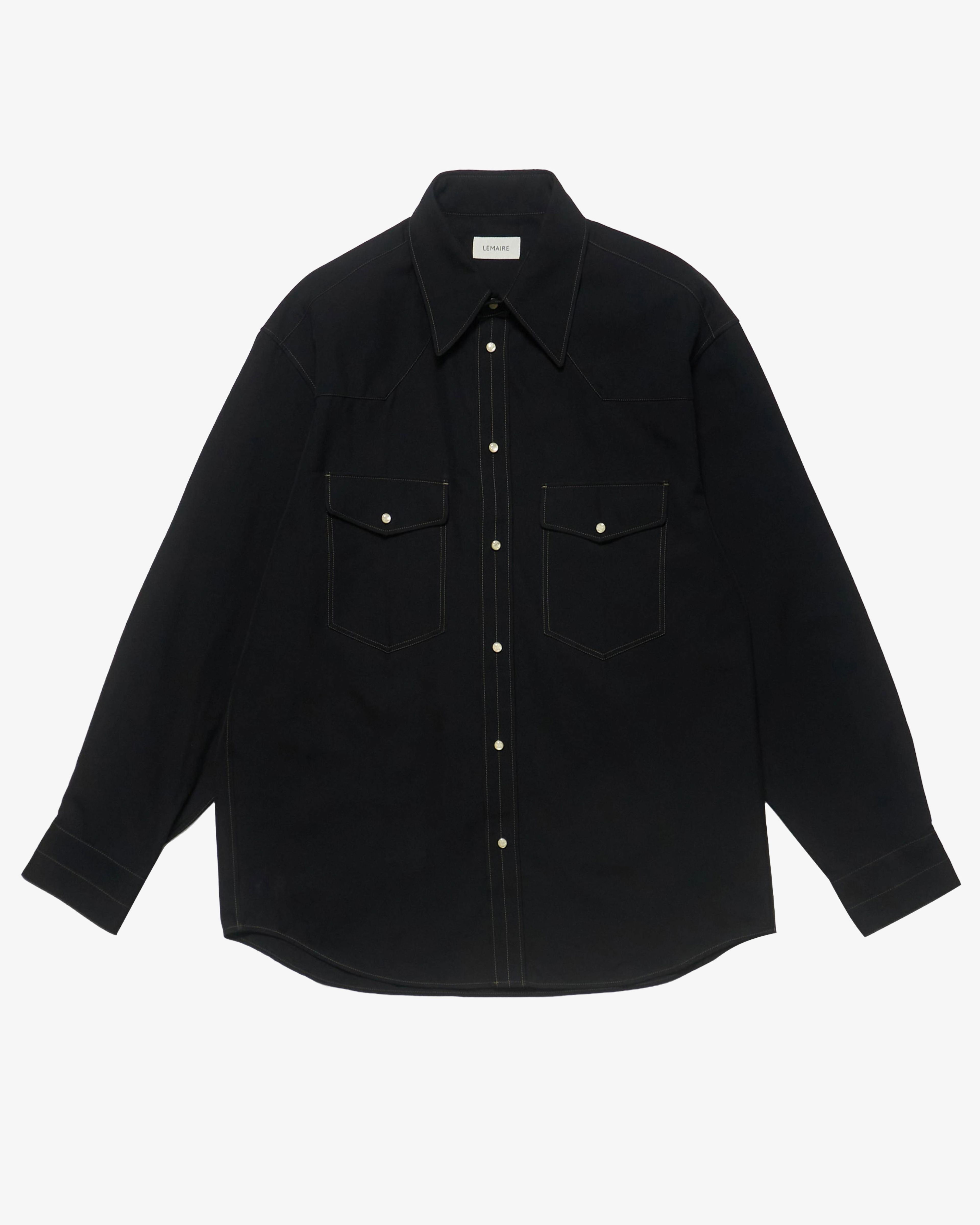 Lemaire - Men's Western Shirt - (Black) by LEMAIRE