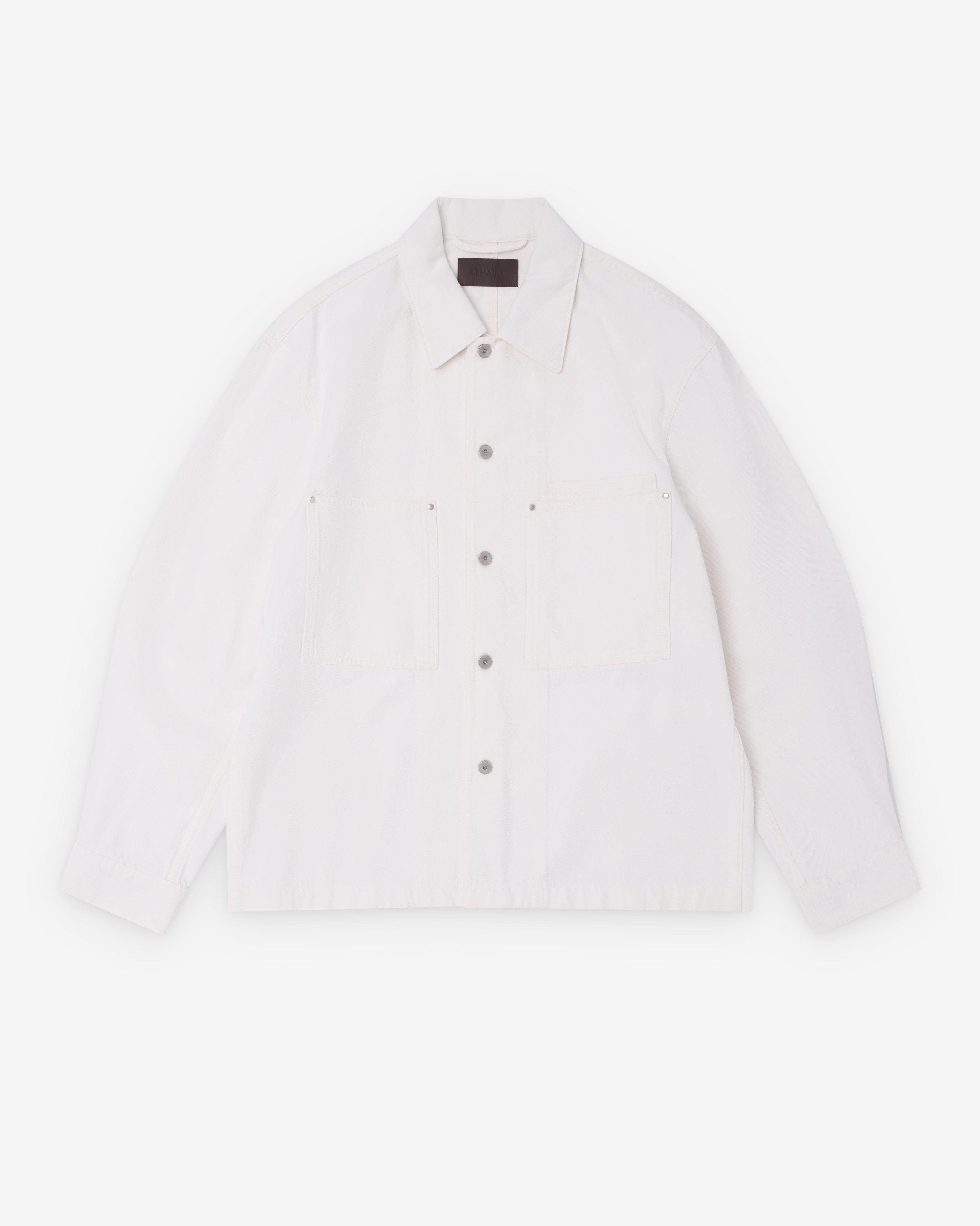 Lemaire  - Men's Workwear Overshirt - (Milk) by LEMAIRE