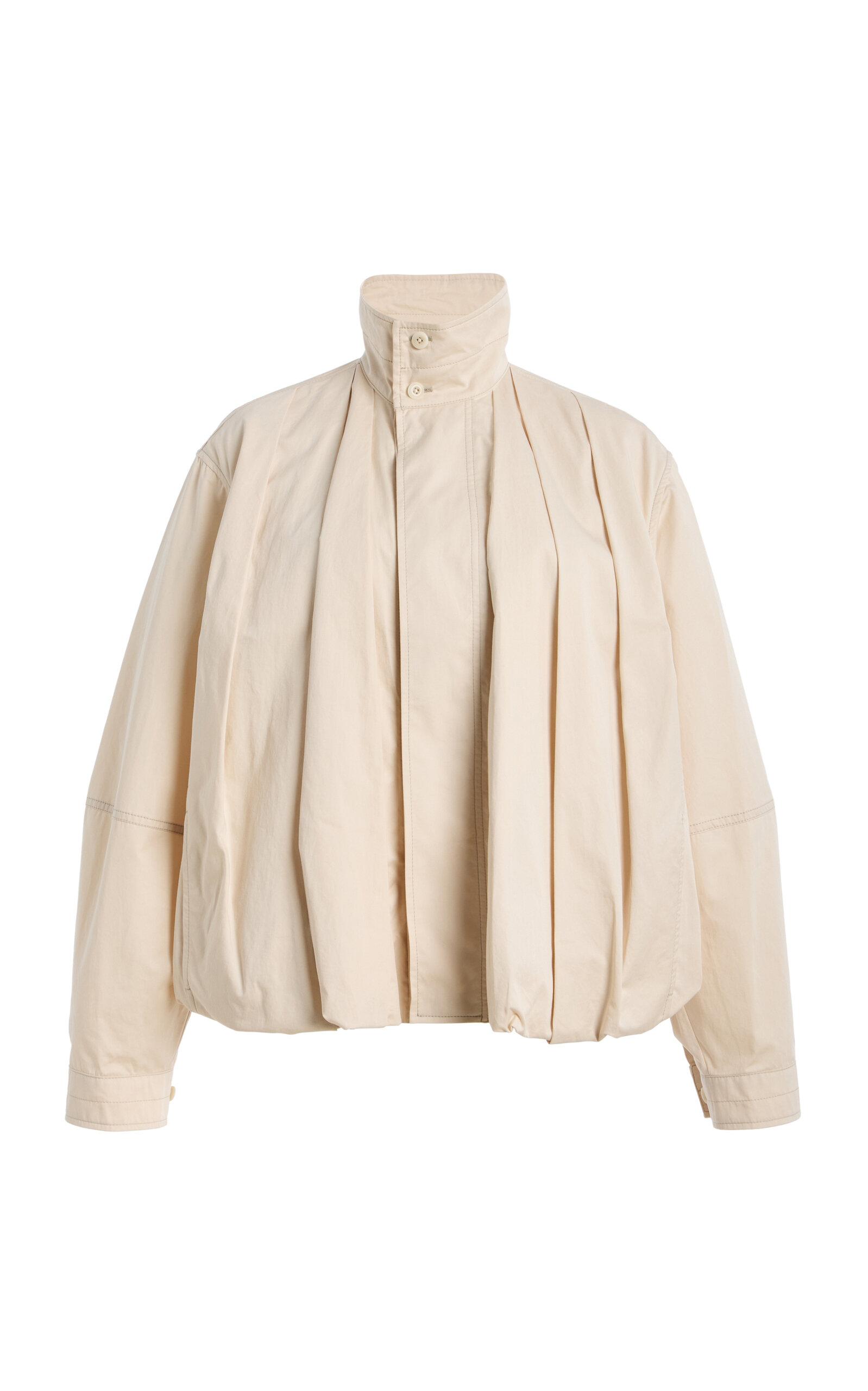 Lemaire Pleated Cotton Satin Blouson Jacket - Moda Operandi by LEMAIRE