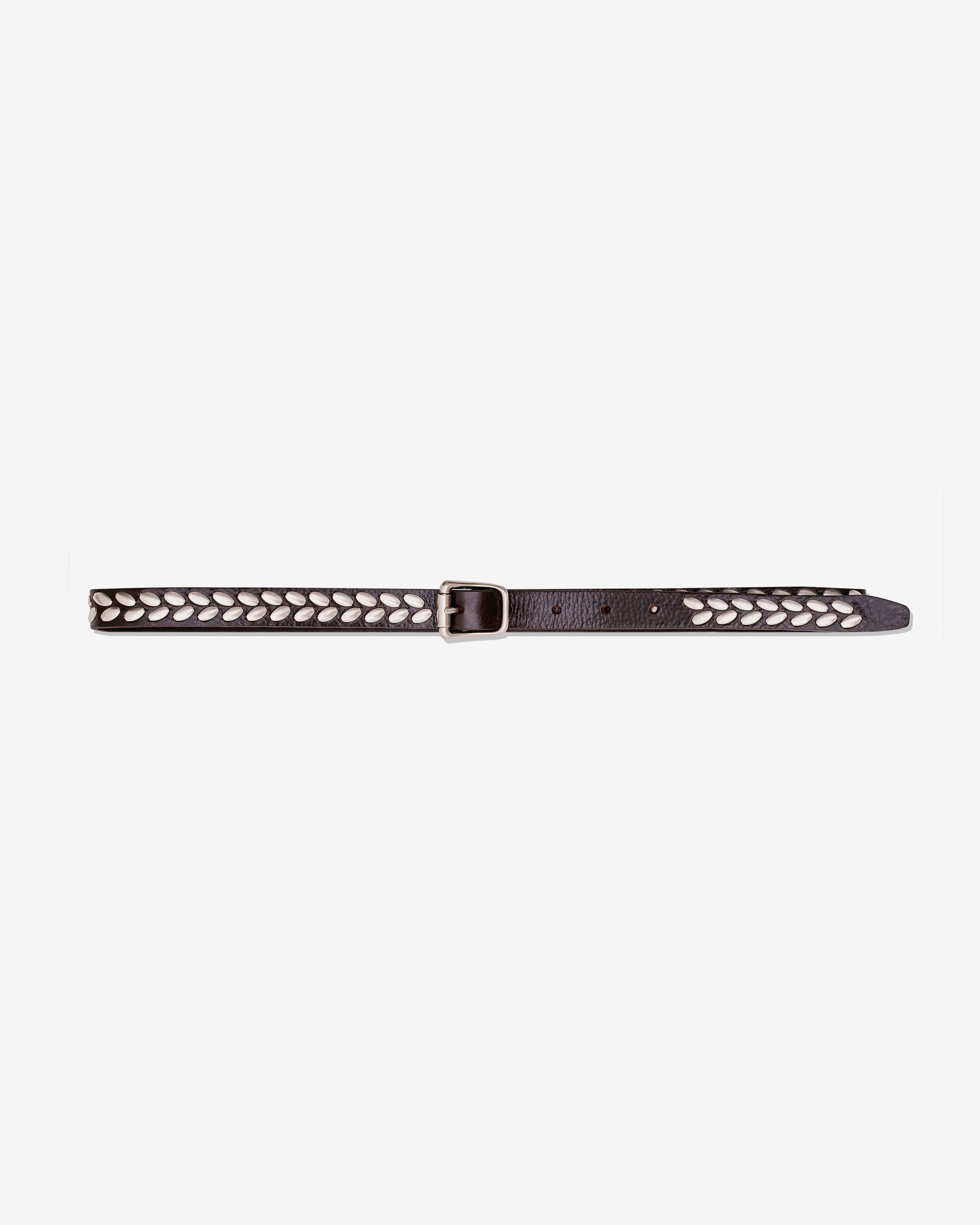 Lemaire - Women’s Almond Stud Belt 20 - (Brown) by LEMAIRE