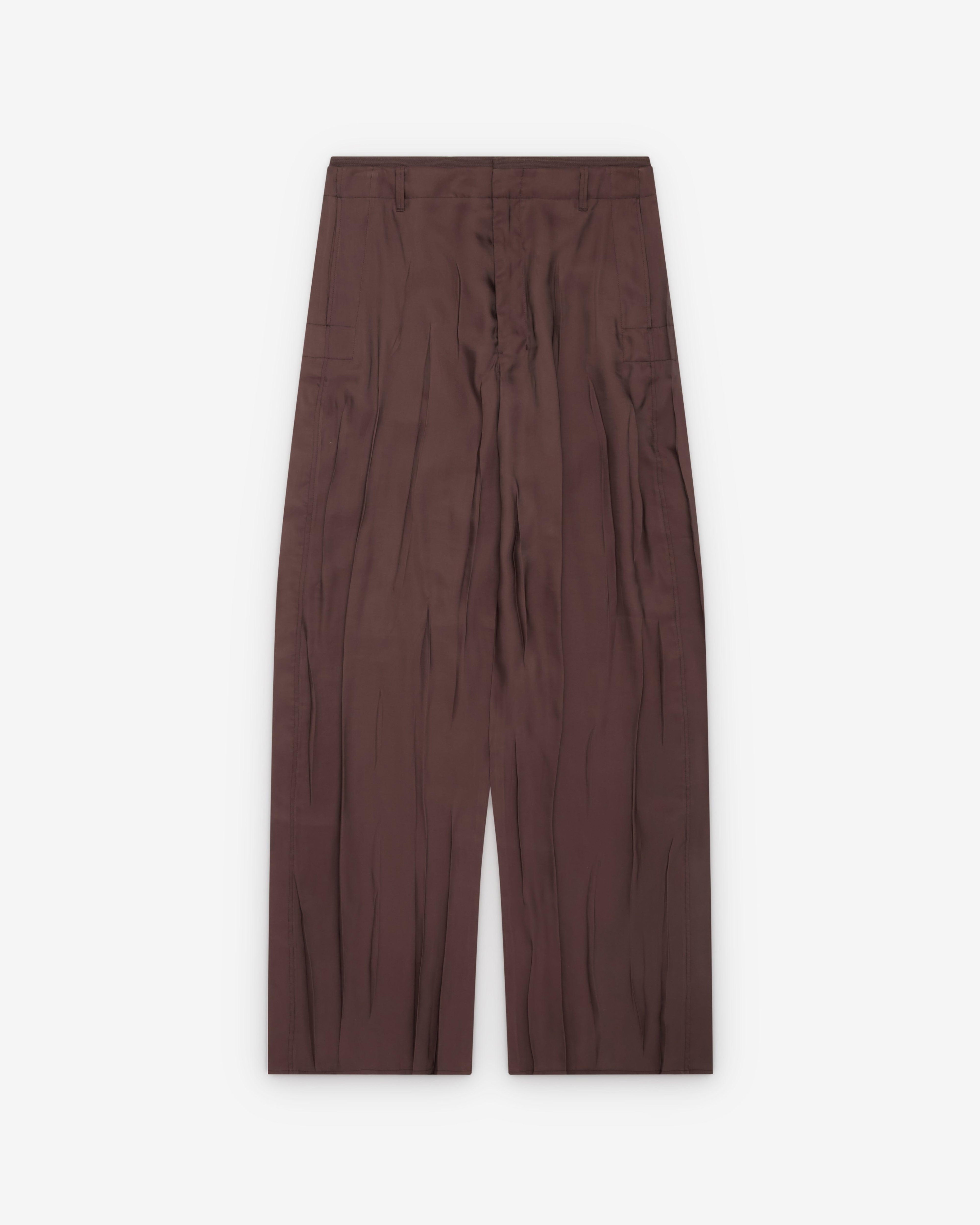 Lemaire  - Women's Creased Soft Pants - (Glossy Brown) by LEMAIRE