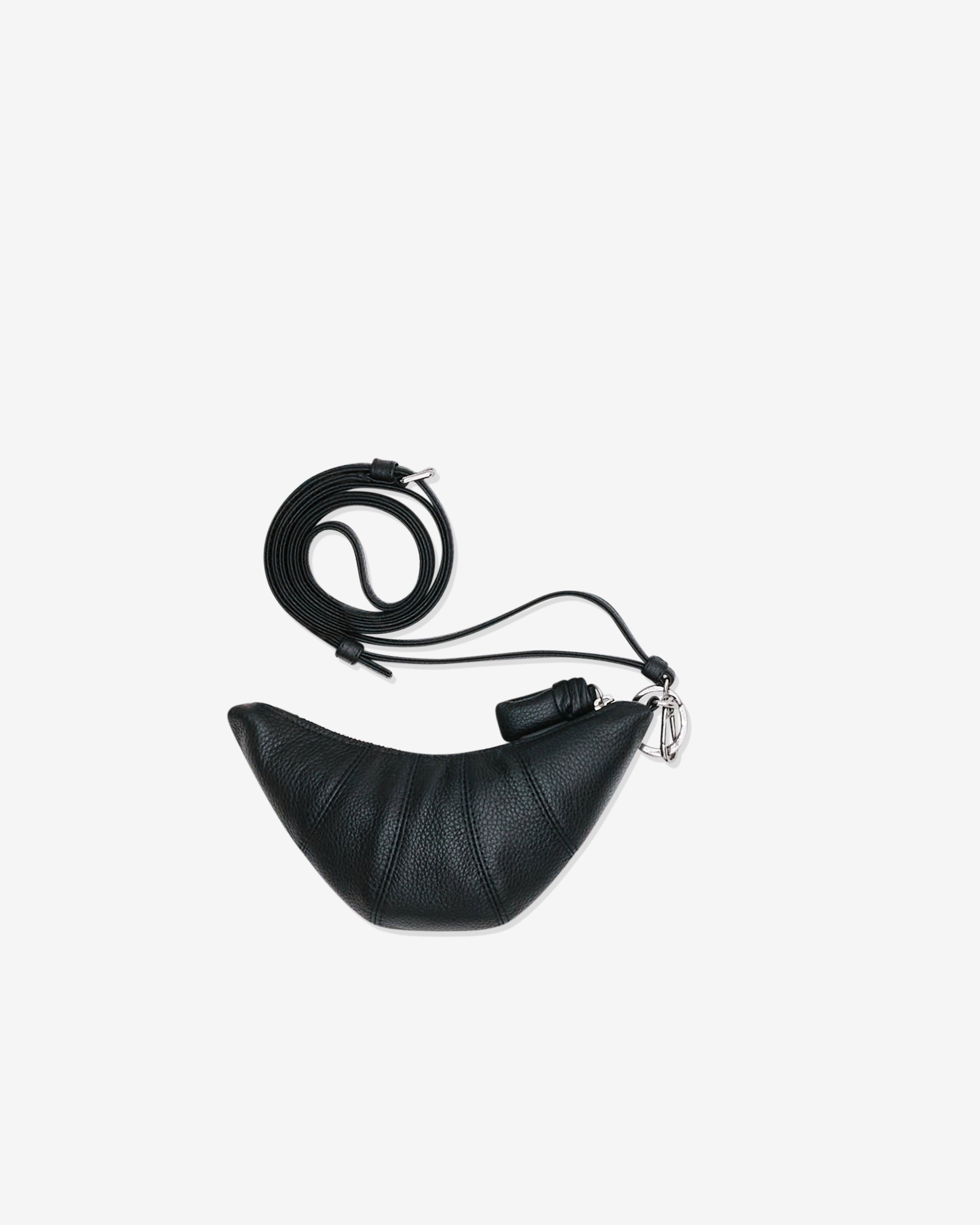 Lemaire - Women’s Crossbody Croissant Coin Purse - (Black) by LEMAIRE