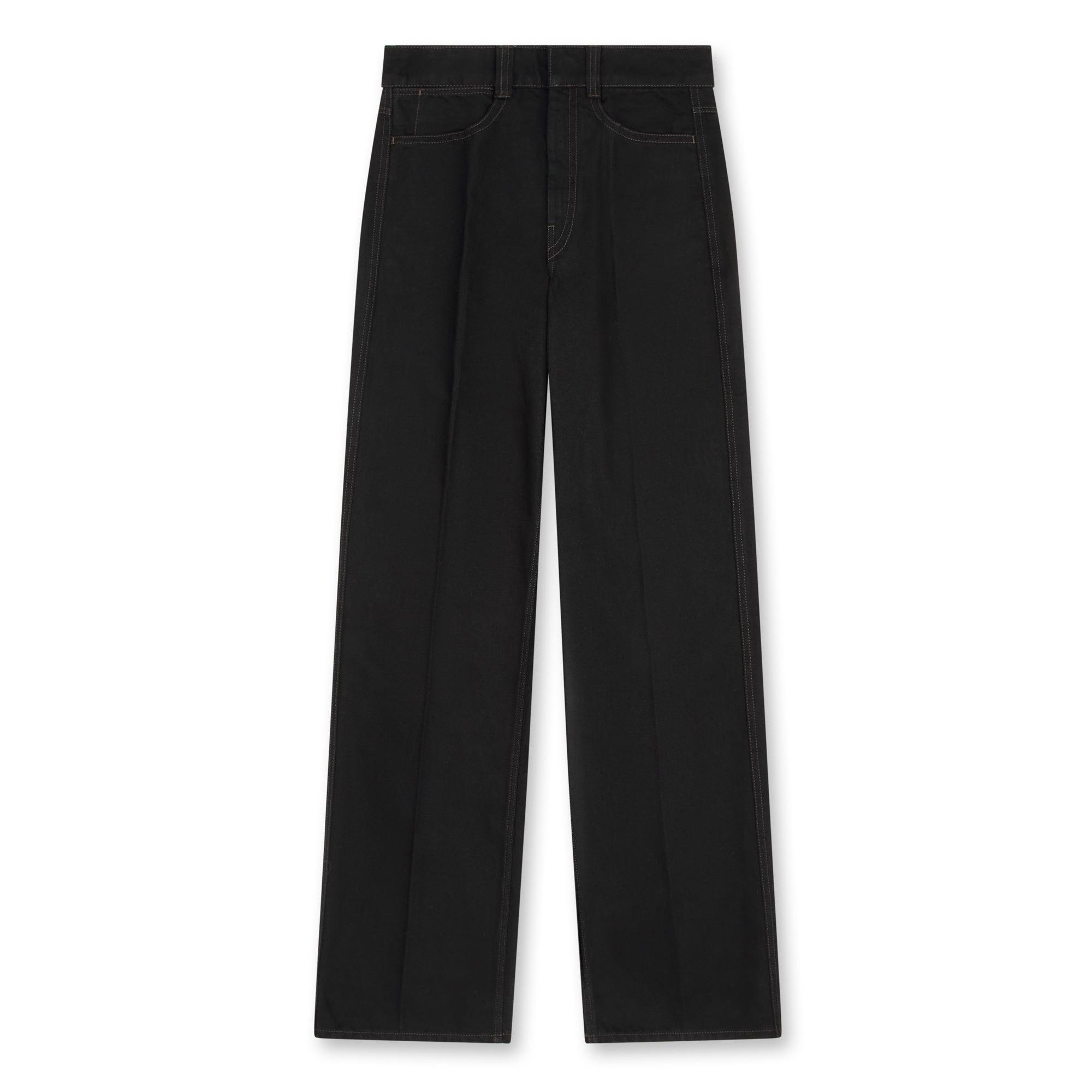 Lemaire - Women’s Denim High Waist Pants - (Black) by LEMAIRE