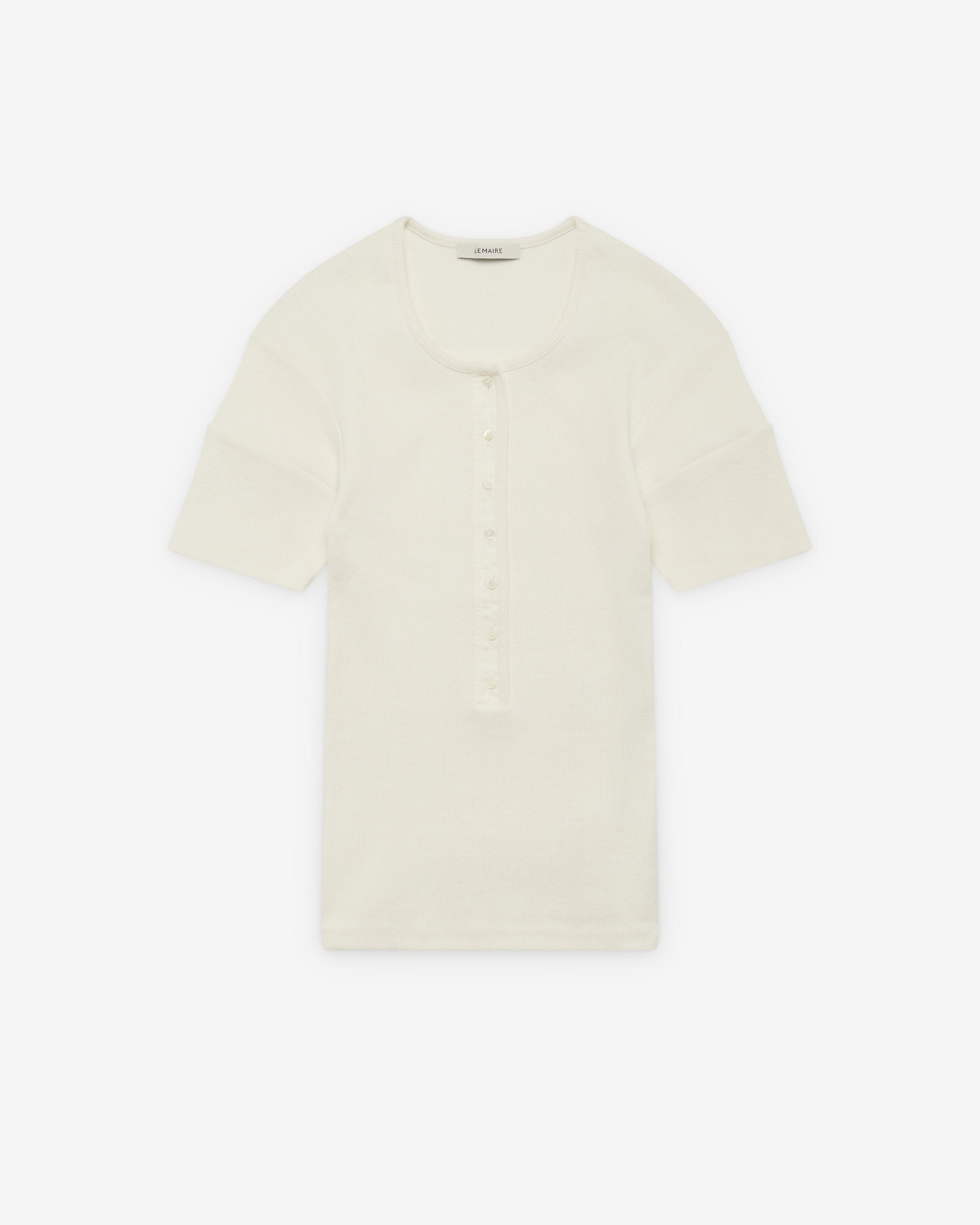 Lemaire  - Women's Fitted Henley - (White) by LEMAIRE