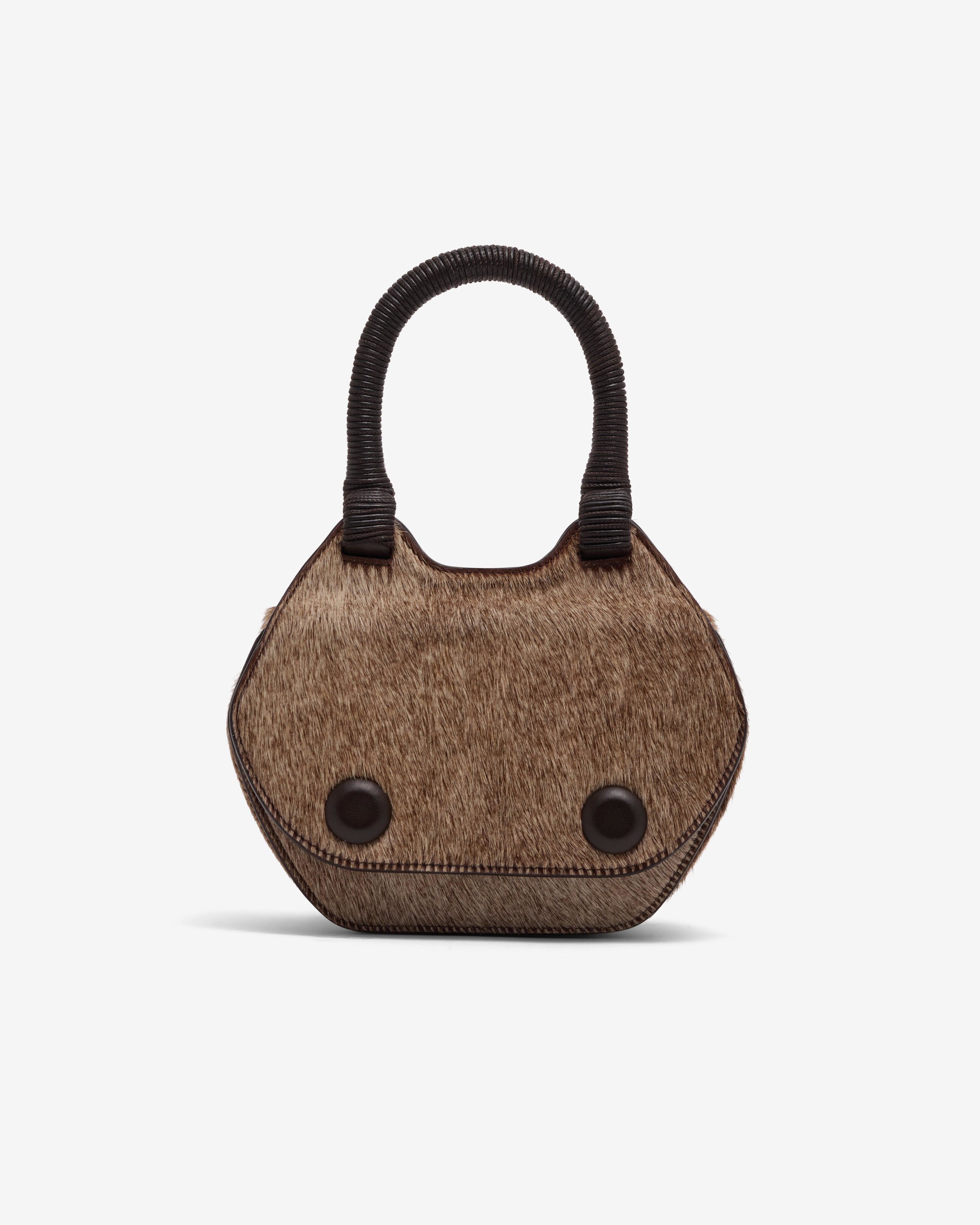 Lemaire  - Women's Frog Handbag - (Beige Grey) by LEMAIRE