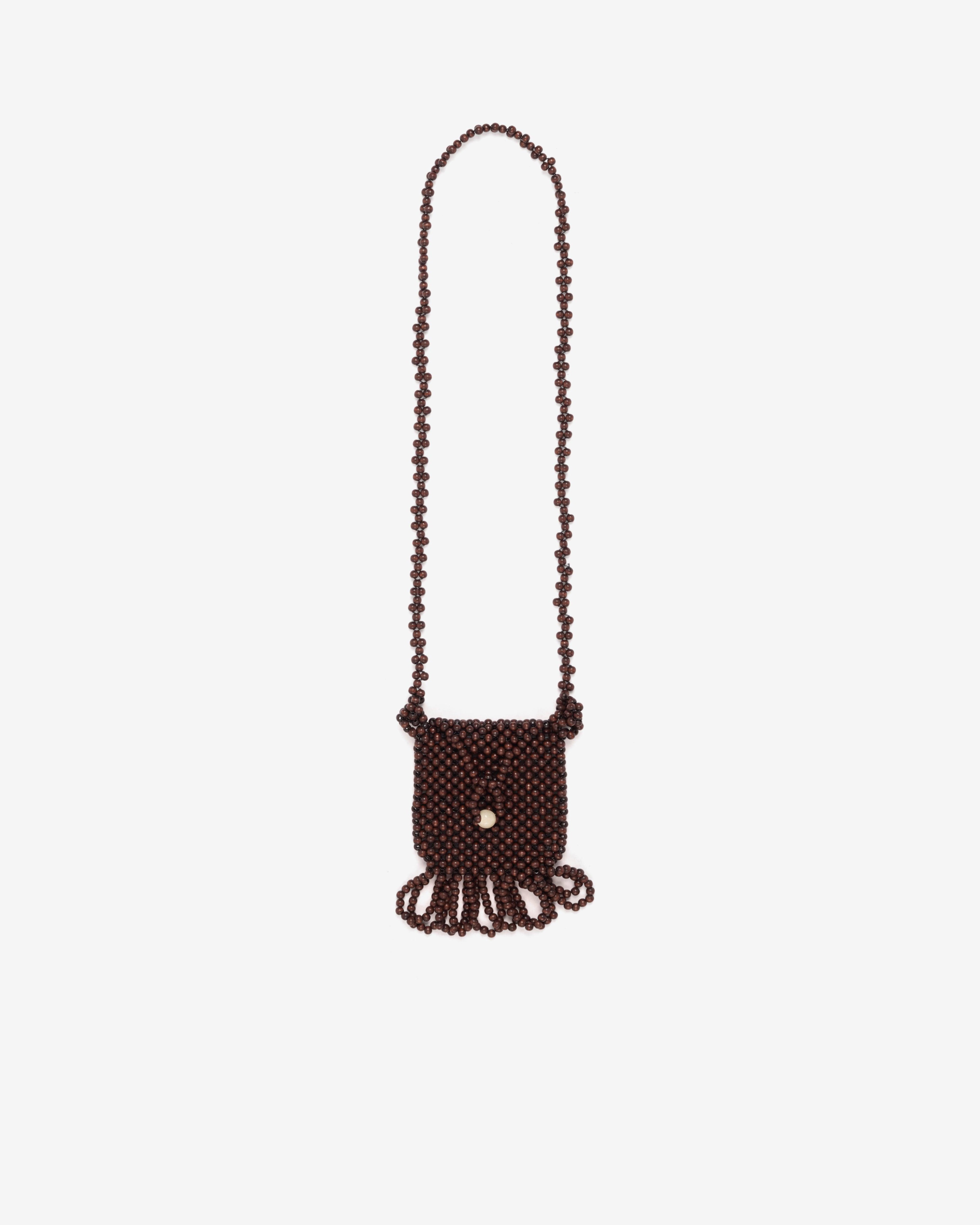 Lemaire  - Women's Grigri Necklace Bag - (Dark Brown) by LEMAIRE