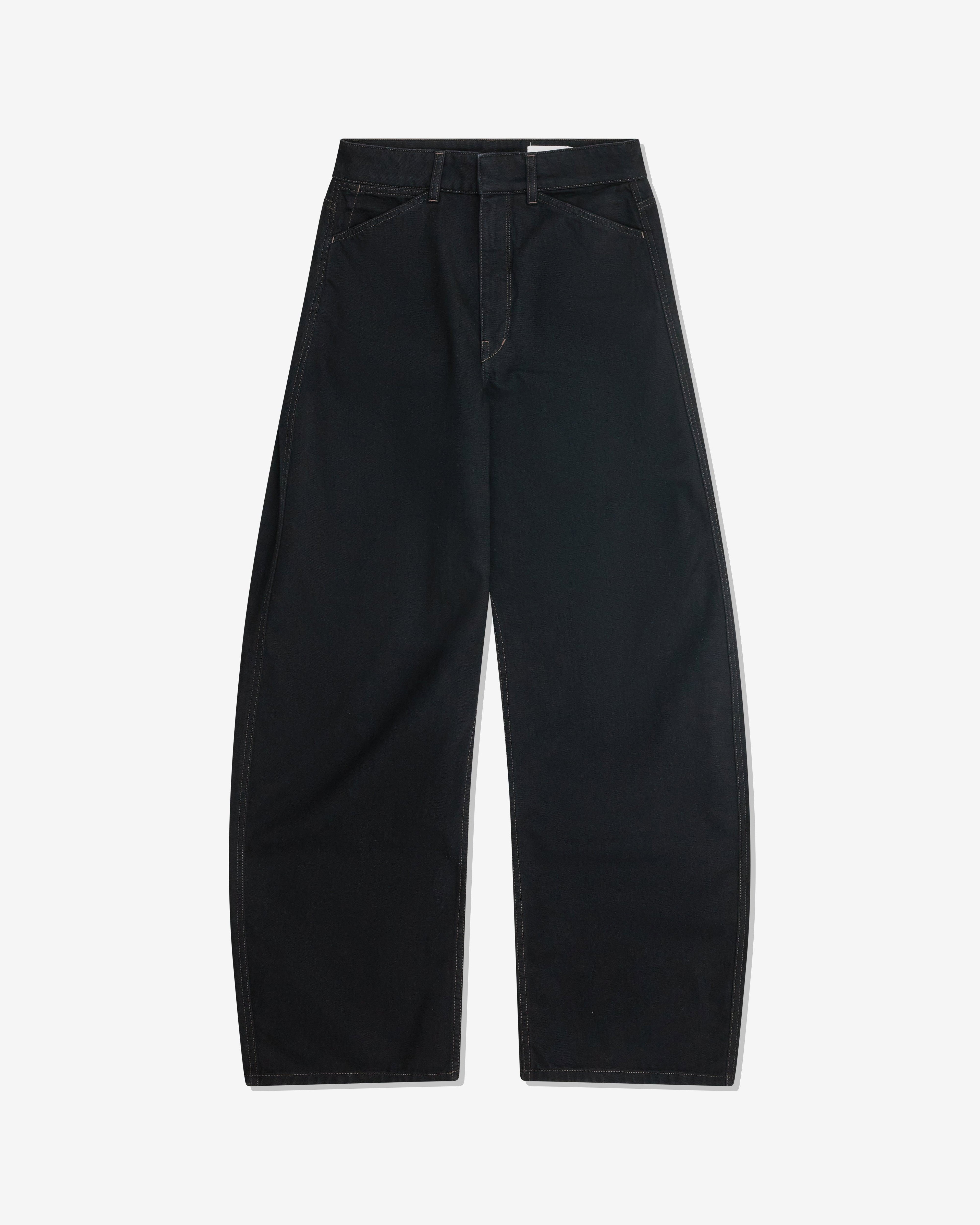 Lemaire - Women’s High Waisted Curved Pants - (Black) by LEMAIRE